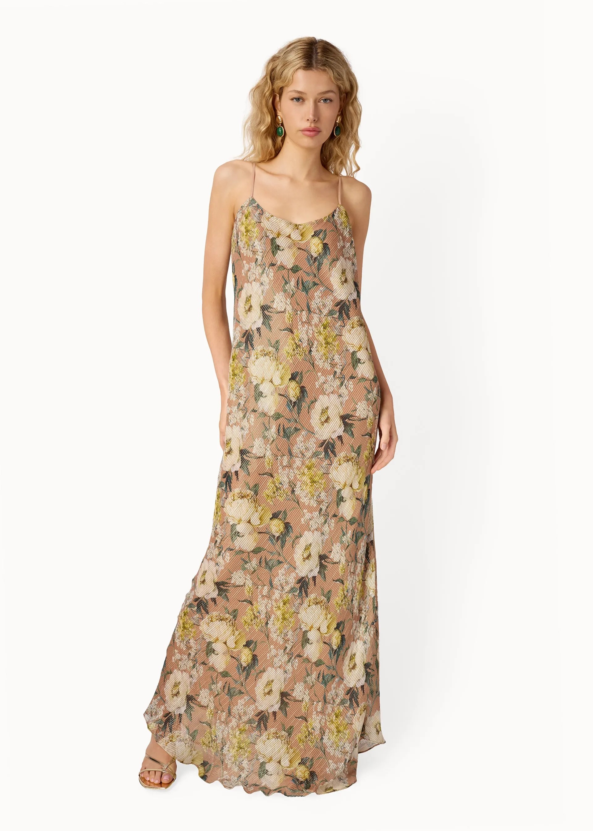 Luanna Metallic Chiffon Maxi Dress Morning Flourish sold by CAMI product image thumbnail 2