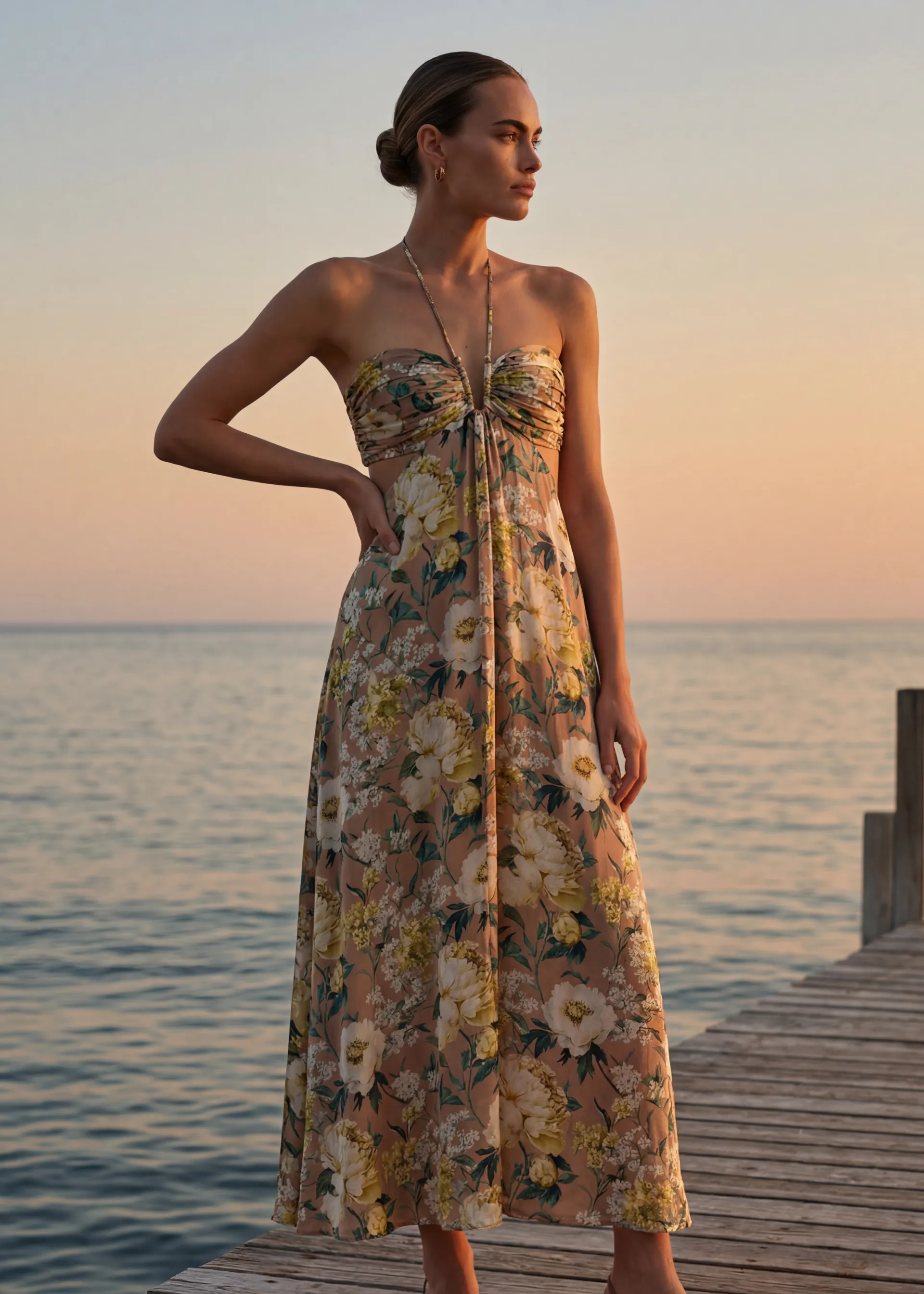 Calliope Midi Dress Morning Flourish sold by CAMI