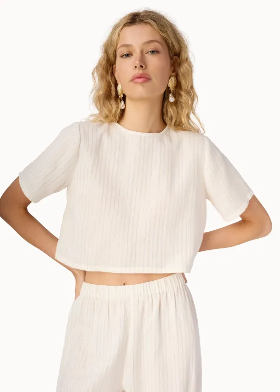 Mica Metallic Cotton Tee Ceramic made by CAMI