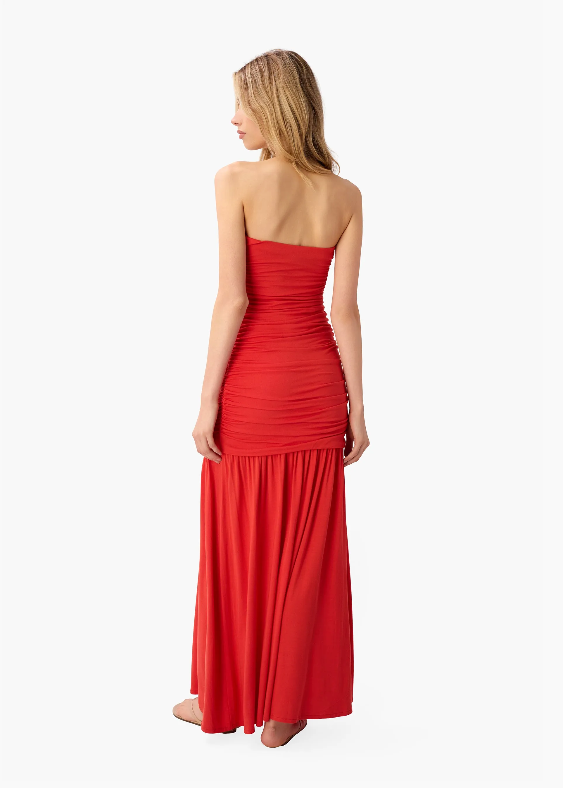 Waverly Strapless Dress Goji sold by CAMI product image thumbnail 5