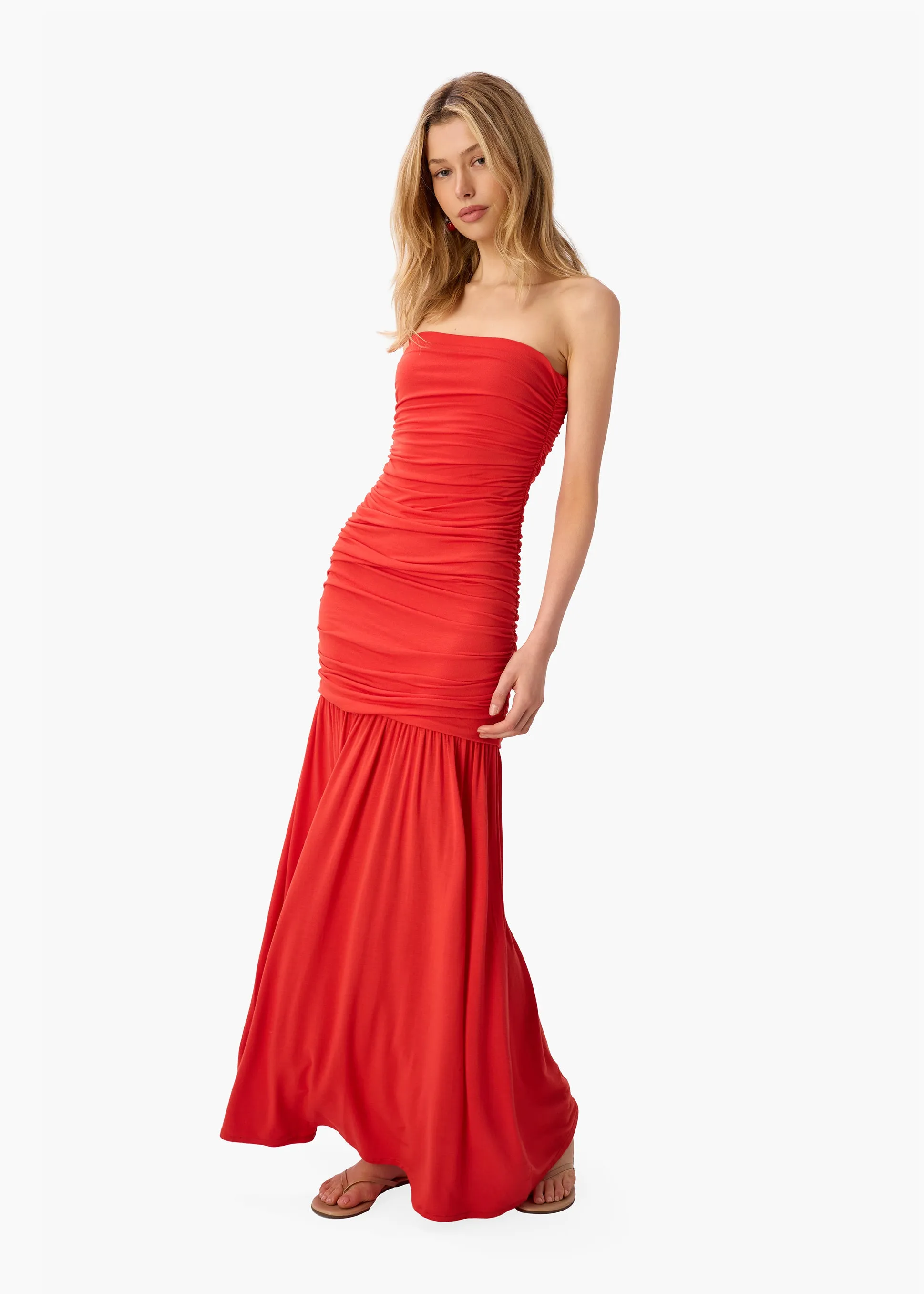 Waverly Strapless Dress Goji sold by CAMI product image thumbnail 4
