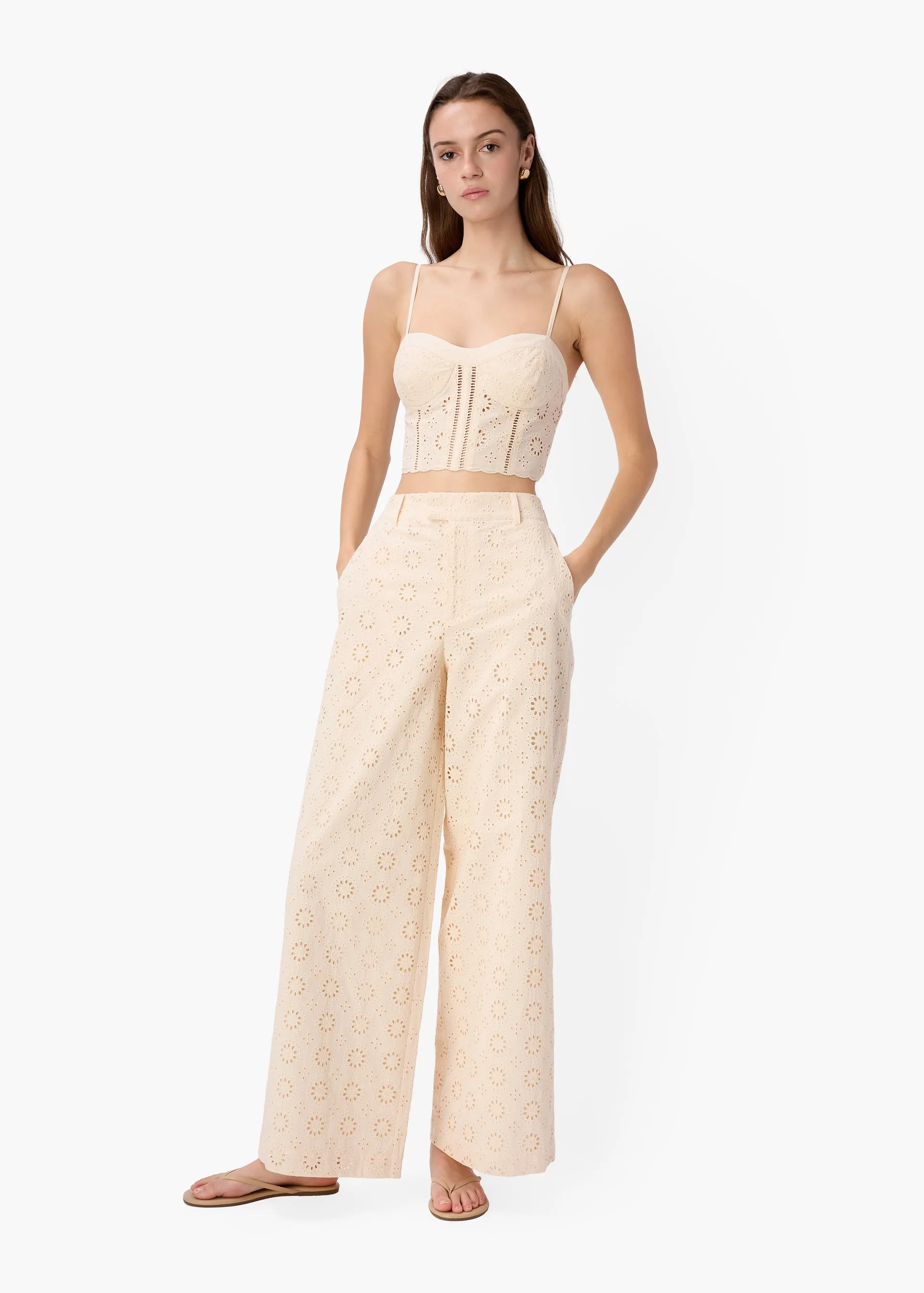 Sabia Cropped Corset Top Bone sold by CAMI product image thumbnail 3