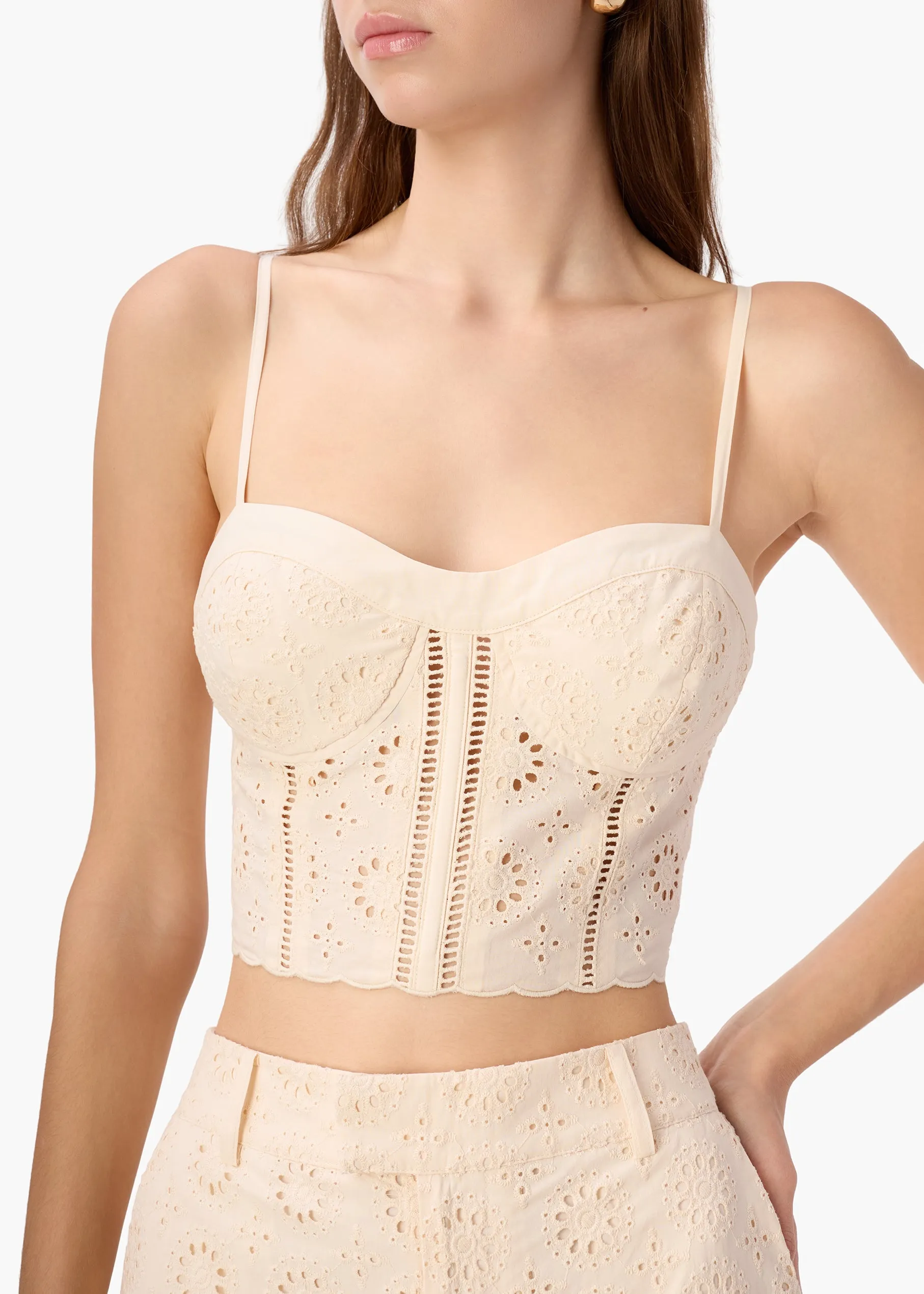 Sabia Cropped Corset Top Bone sold by CAMI product image thumbnail 4