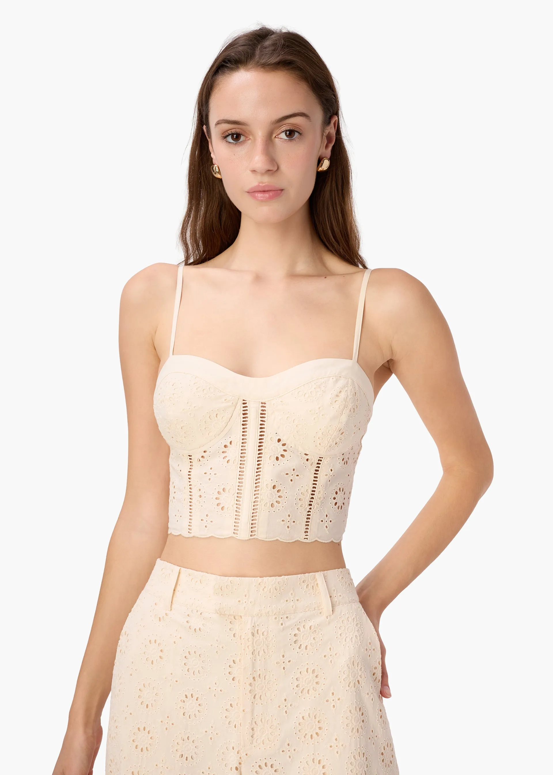 Sabia Cropped Corset Top Bone sold by CAMI product image thumbnail 2