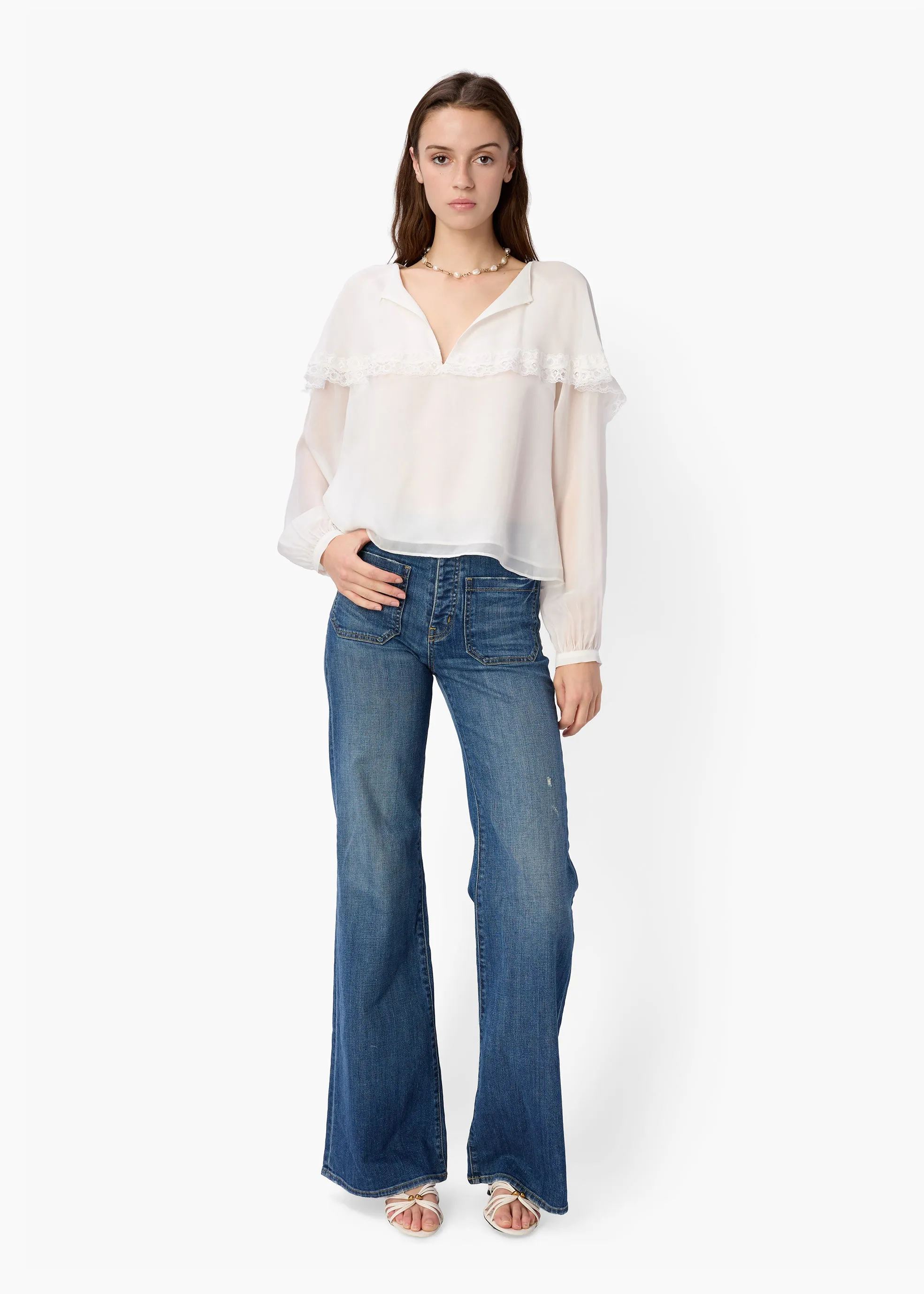 Marila Chiffon Blouse White sold by CAMI product image thumbnail 3