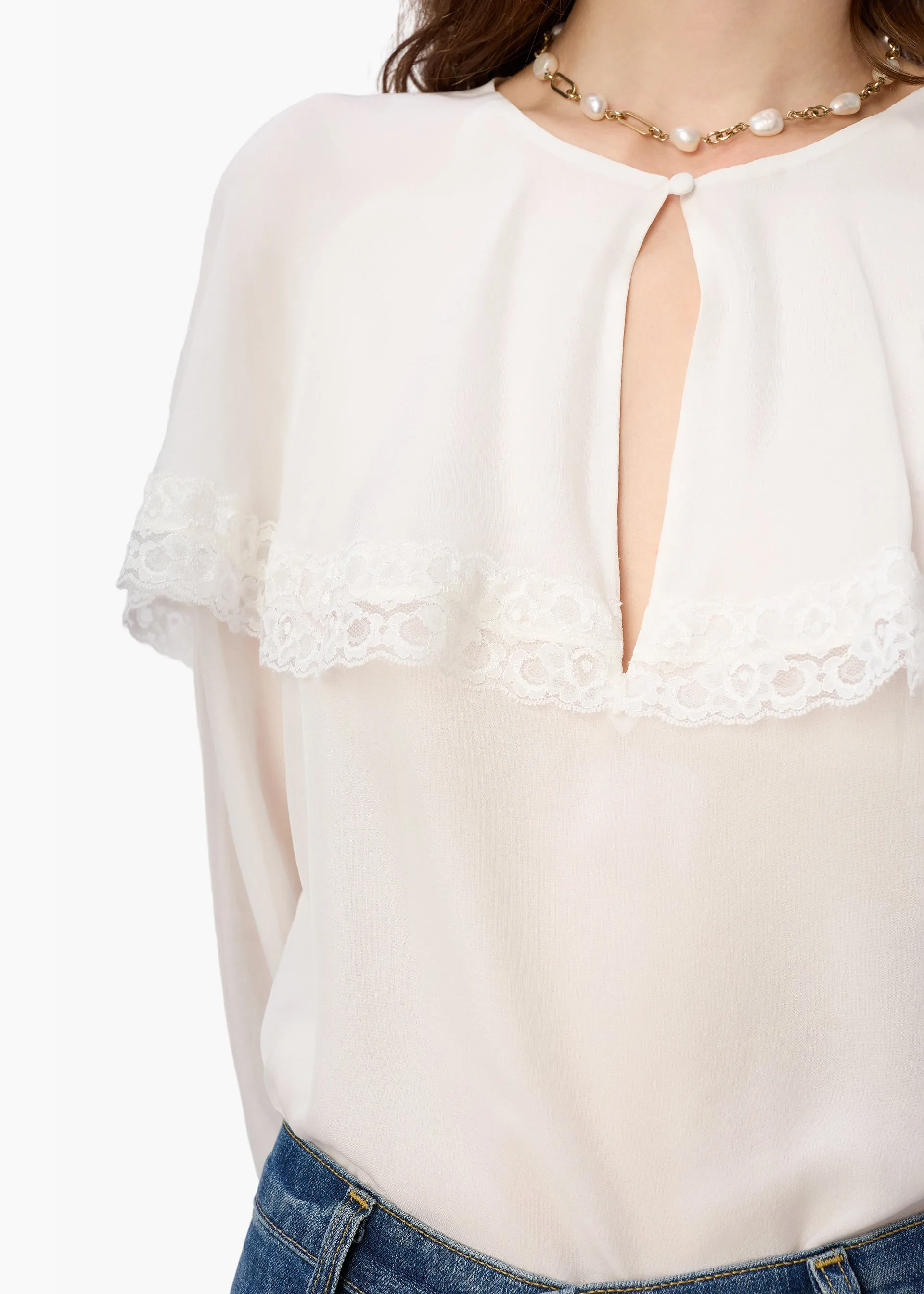 Marila Chiffon Blouse White sold by CAMI product image thumbnail 4