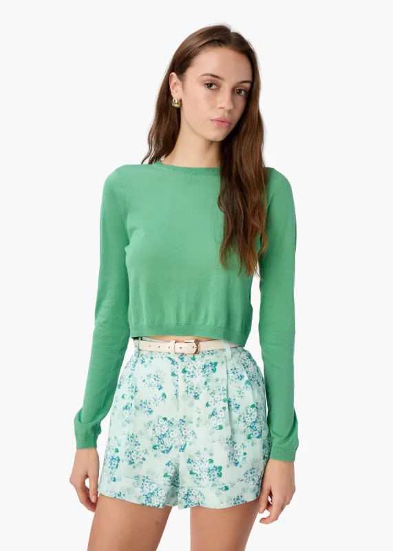 Jaye Cropped Knit Top Meadow made by CAMI