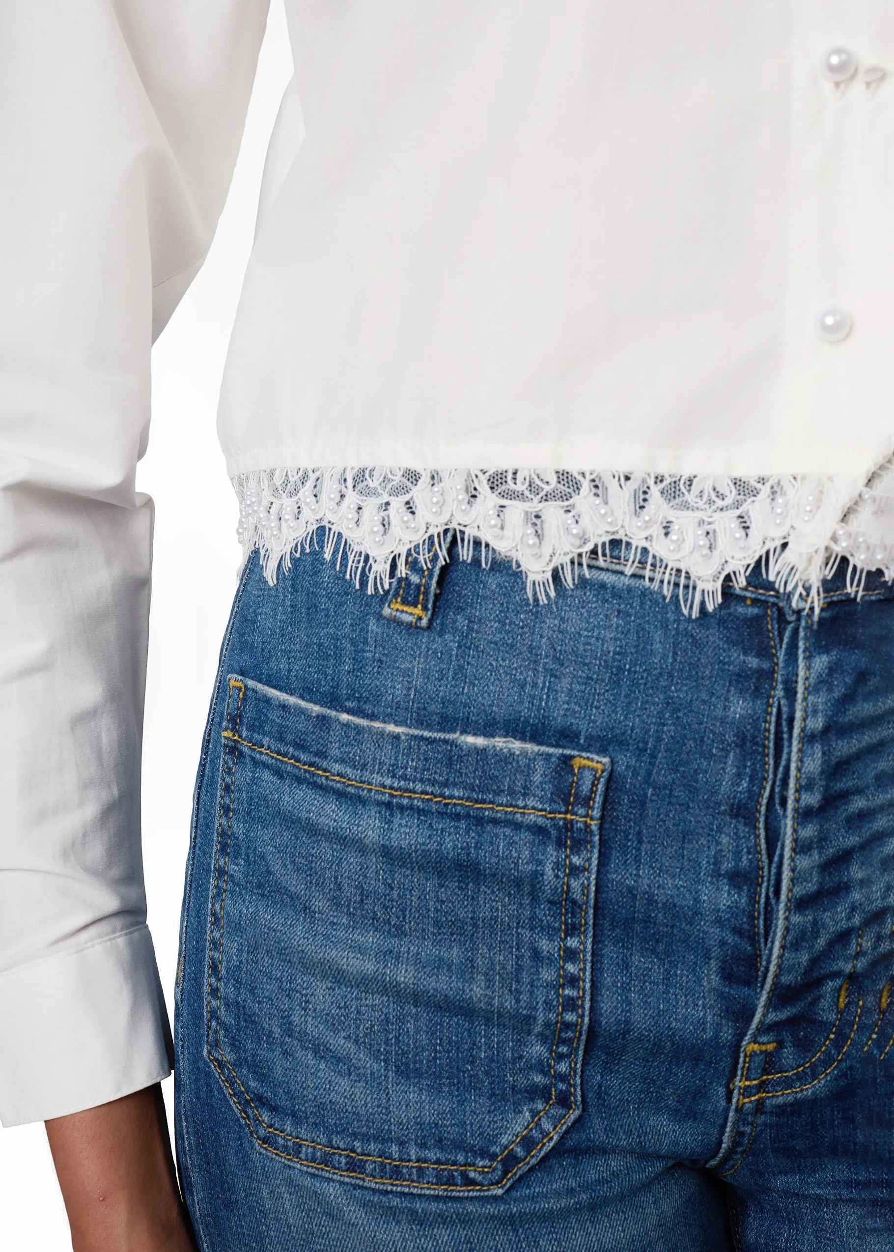 Laya Cotton Poplin Top White sold by CAMI product image thumbnail 3