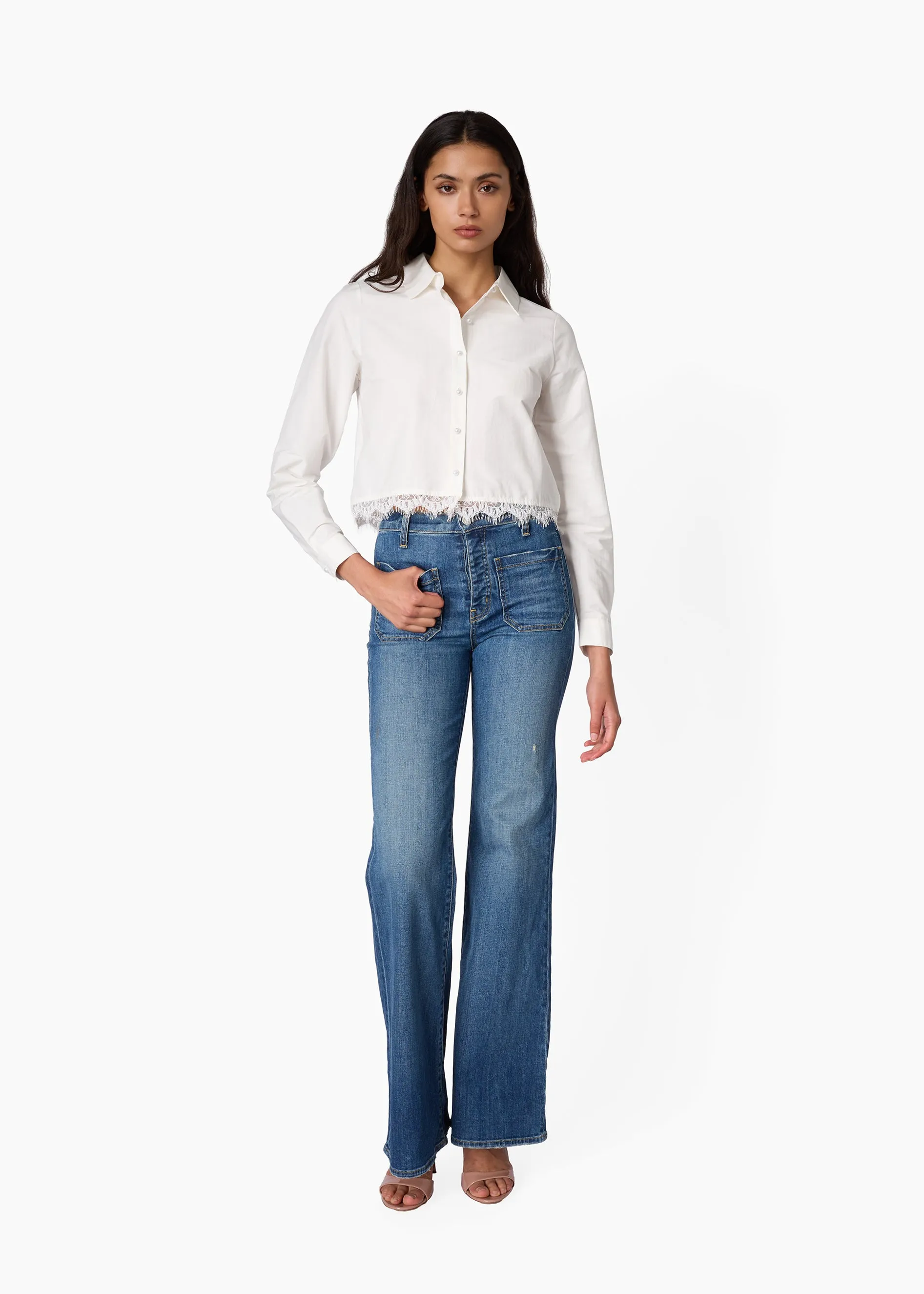 Laya Cotton Poplin Top White sold by CAMI product image thumbnail 2