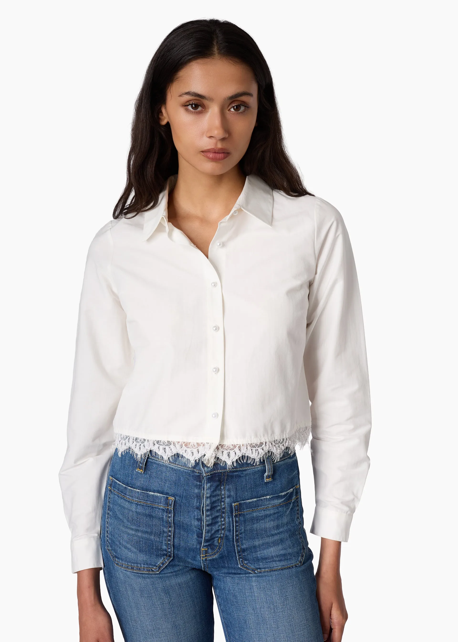 Laya Cotton Poplin Top White sold by CAMI