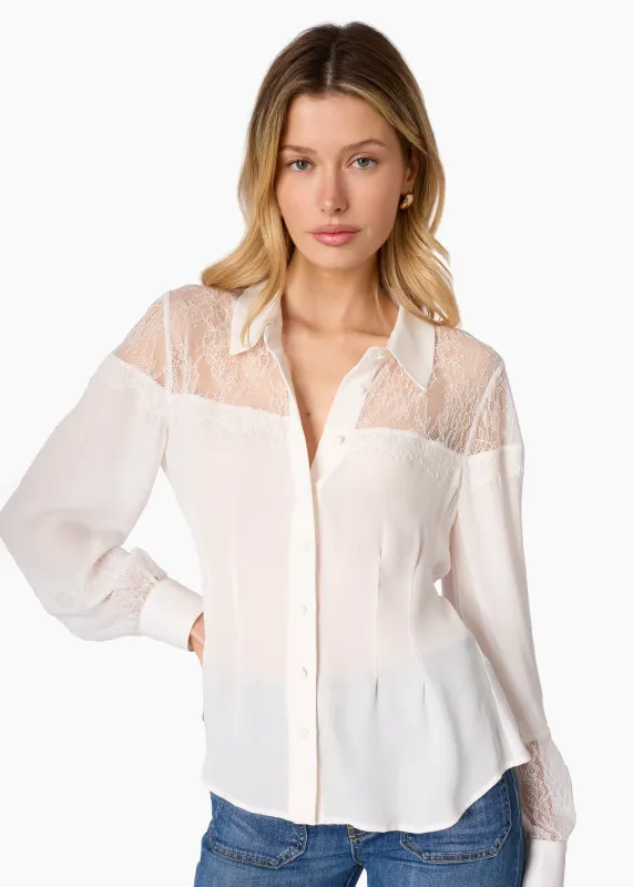 Lucena Silk Blouse Macadamia made by CAMI
