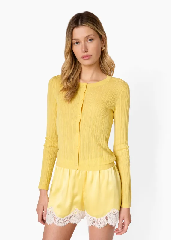 Maura Lightweight Cardigan Custard made by CAMI