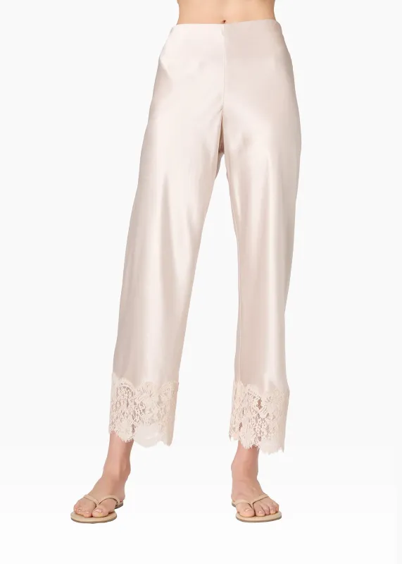 Bristol Mid Rise Lace Pant Oat made by CAMI