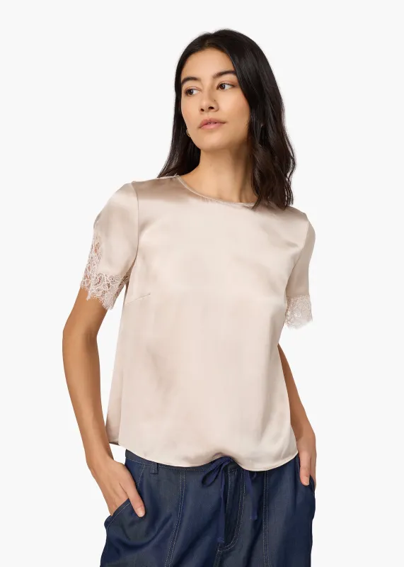 Marguerite Silk Top Oat made by CAMI