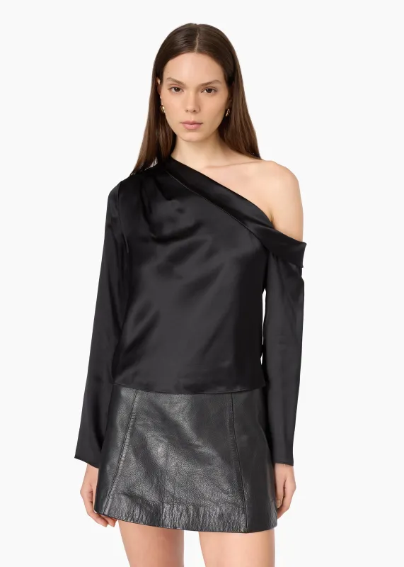 Celeste Asymmetrical Top Black made by CAMI