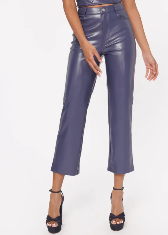 Hanie Vegan Leather Pant Nightshadow sold by CAMI