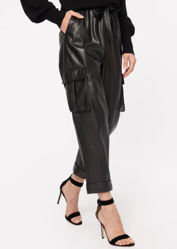 Addy Vegan Leather Pant Black sold by Cami NYC