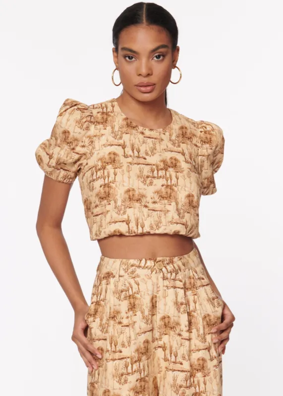 Flor Crop Top Desert sold by Cami NYC