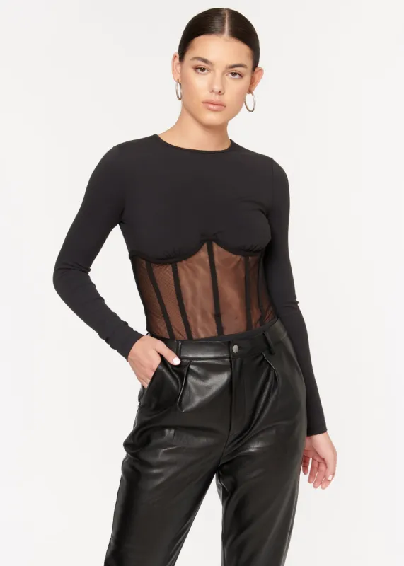 Zoma Bodysuit Black sold by Cami NYC