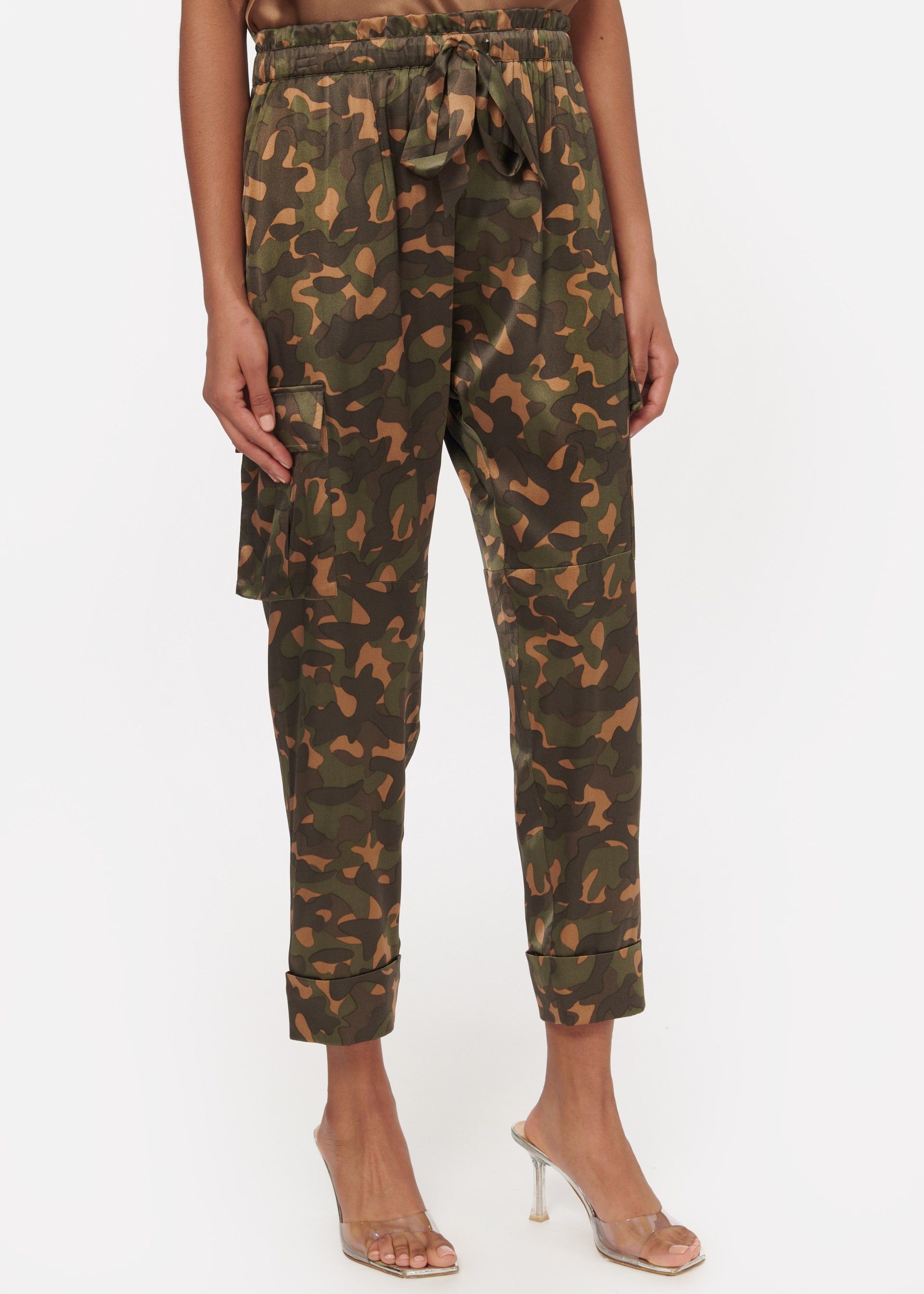 Carmen Cargo Pant Classic Camo sold by Cami NYC