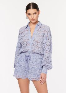 Belkis Lace Top Cornflower sold by Cami NYC