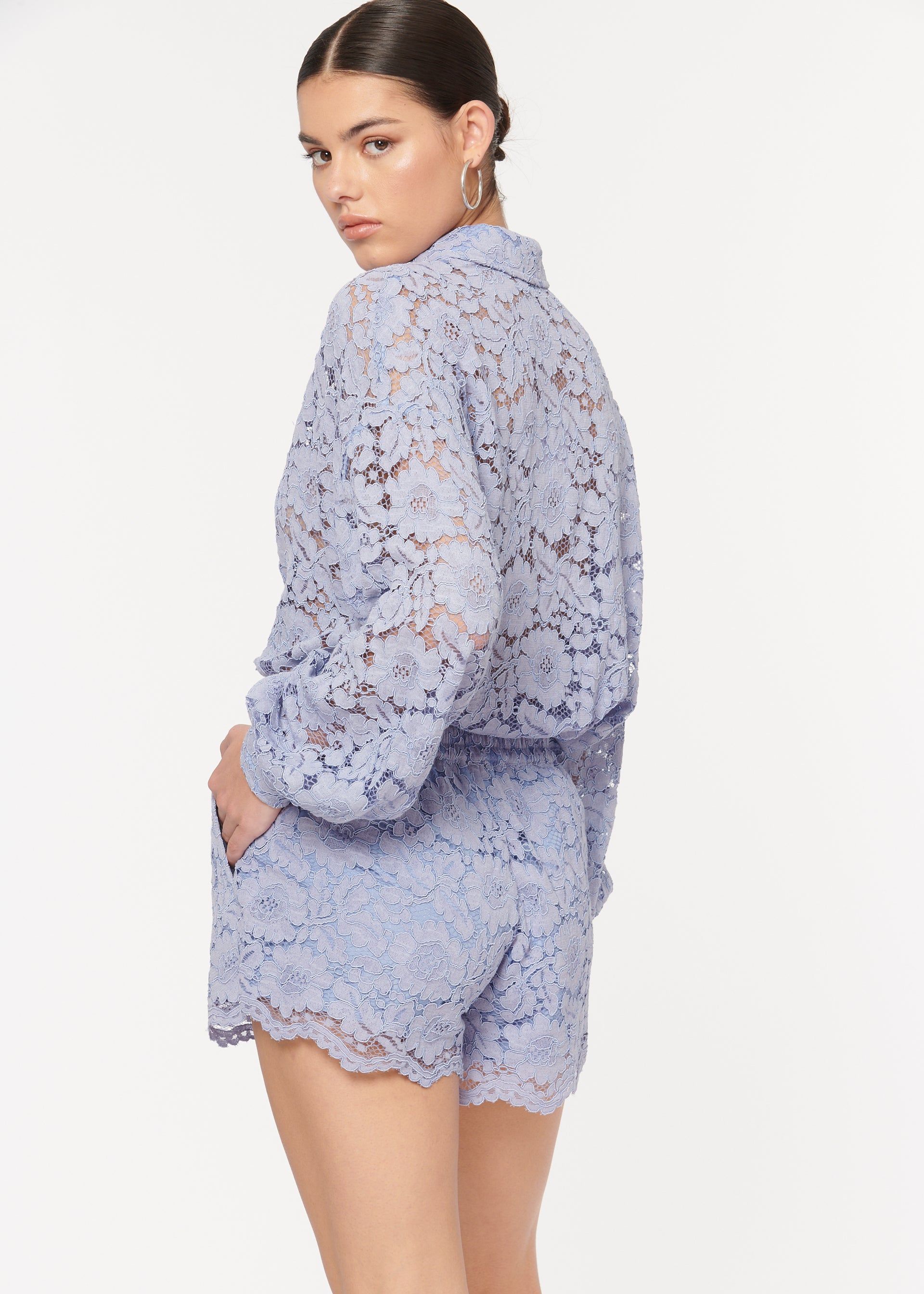 Belkis Lace Top Cornflower sold by Cami NYC product image thumbnail 3