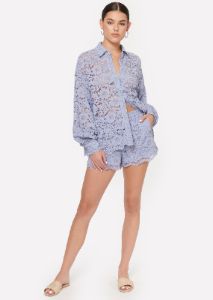 Belkis Lace Top Cornflower sold by Cami NYC
