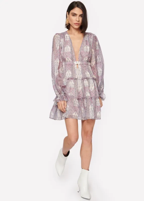 Venezia Dress Patchwork Paisley sold by Cami NYC