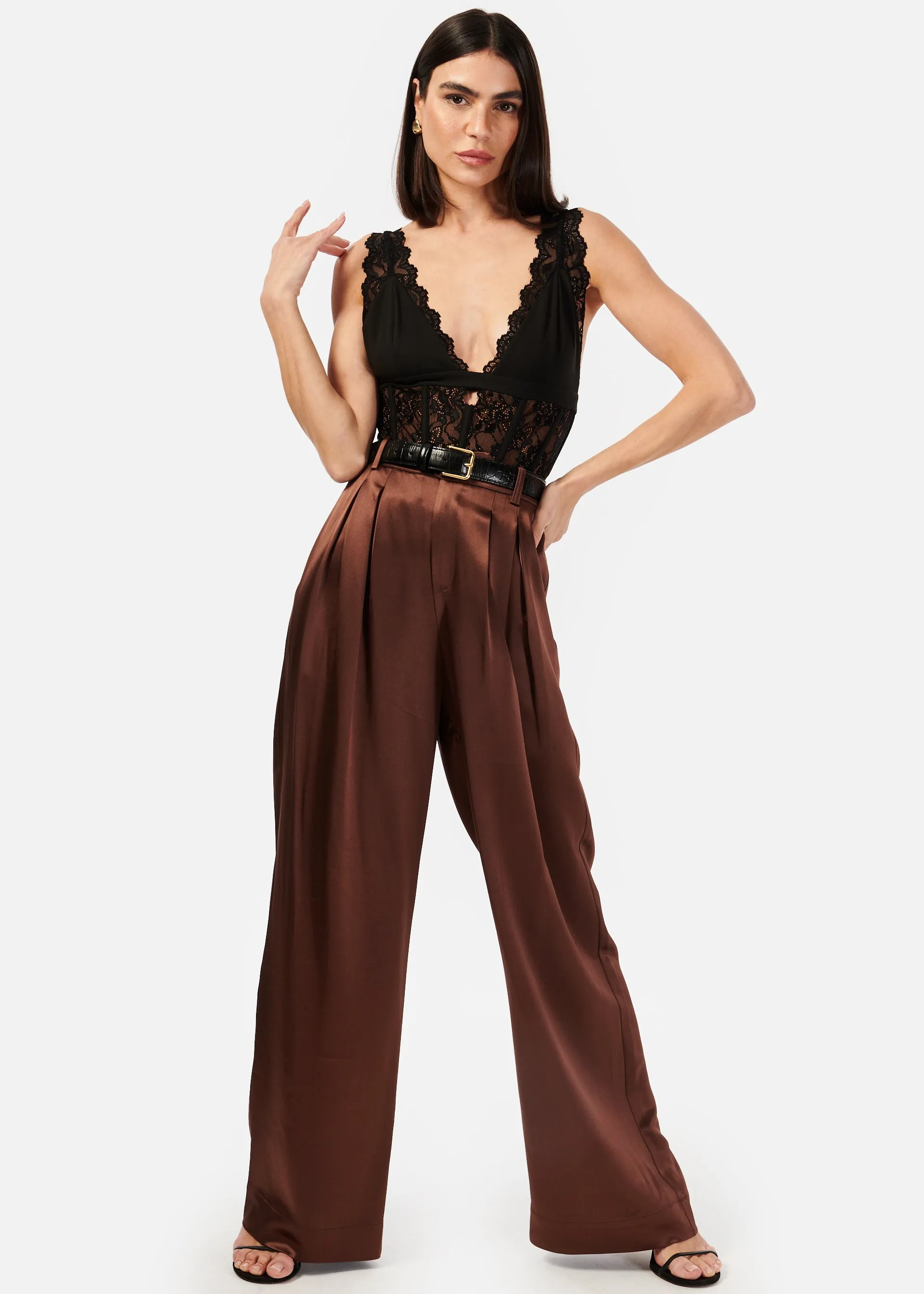 Davina Wide Leg Pant Coconut sold by Cami NYC product image thumbnail 2