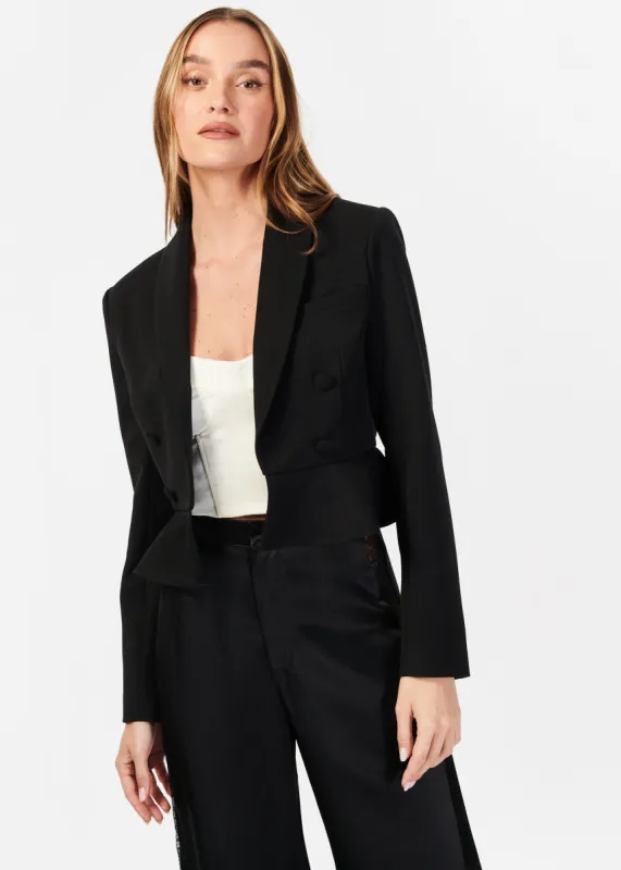Sutton Cropped Blazer Black sold by Cami NYC
