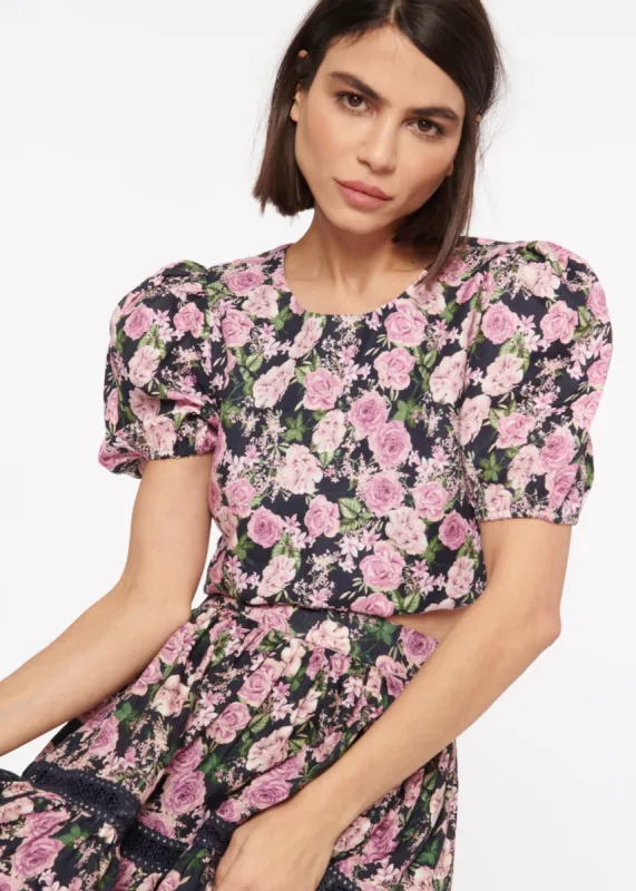 Flor Crop Top Mulberry Rose sold by Cami NYC