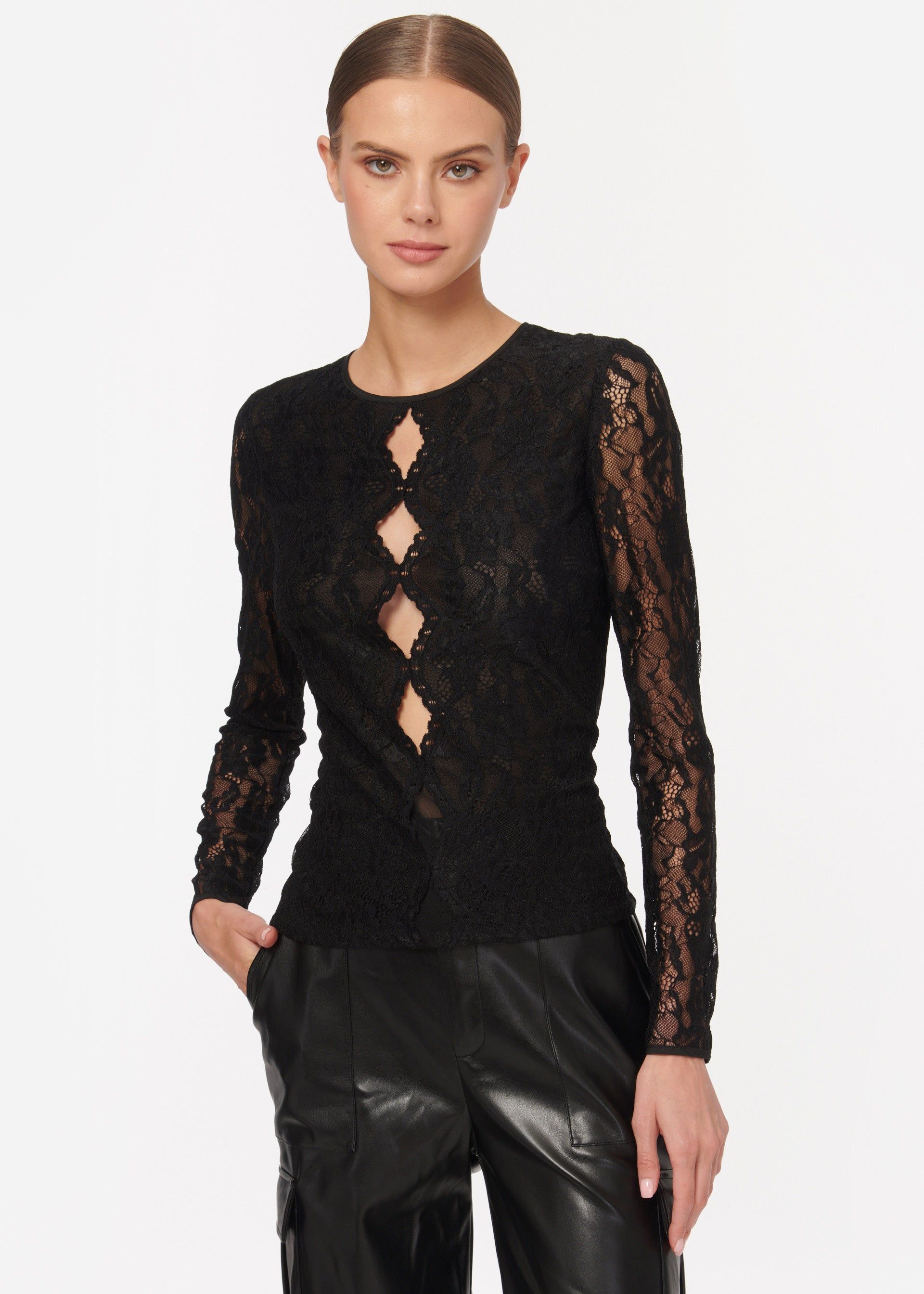 Josefina Top Black sold by Cami NYC product image thumbnail 2