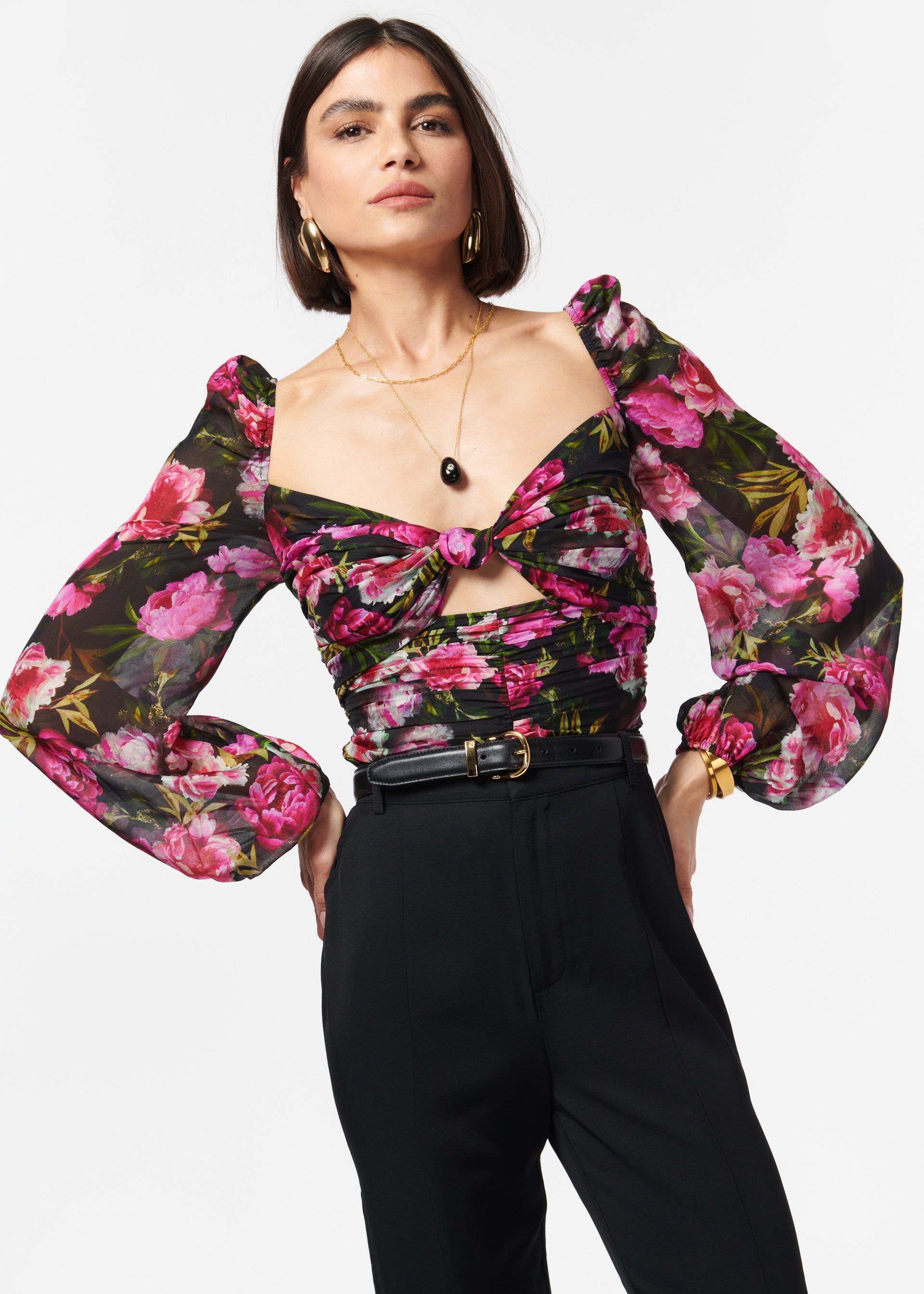 Kimmy Bodysuit Plum Blossom sold by Cami NYC