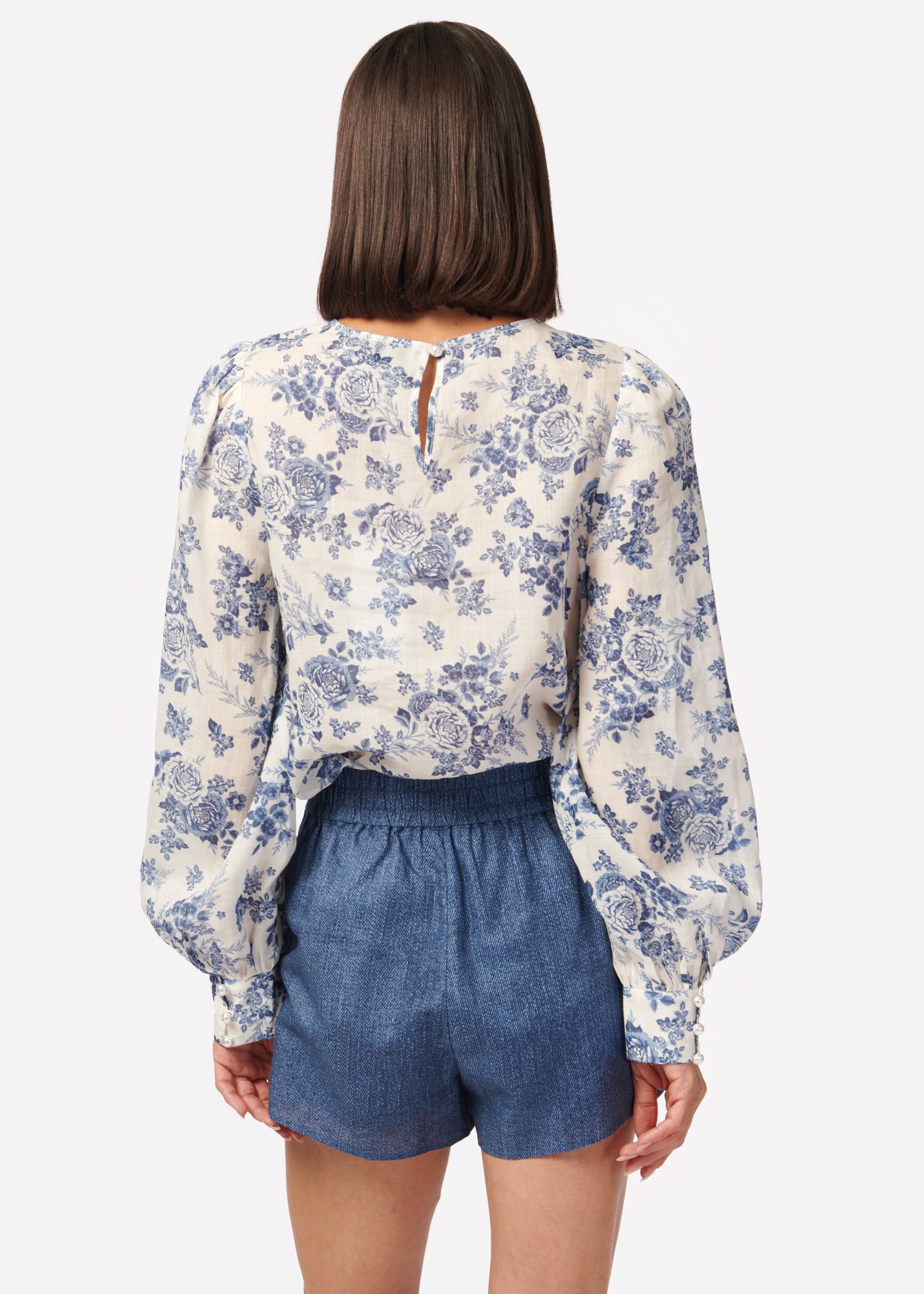 Vivi Top Stonewash Floral sold by Cami NYC product image thumbnail 3