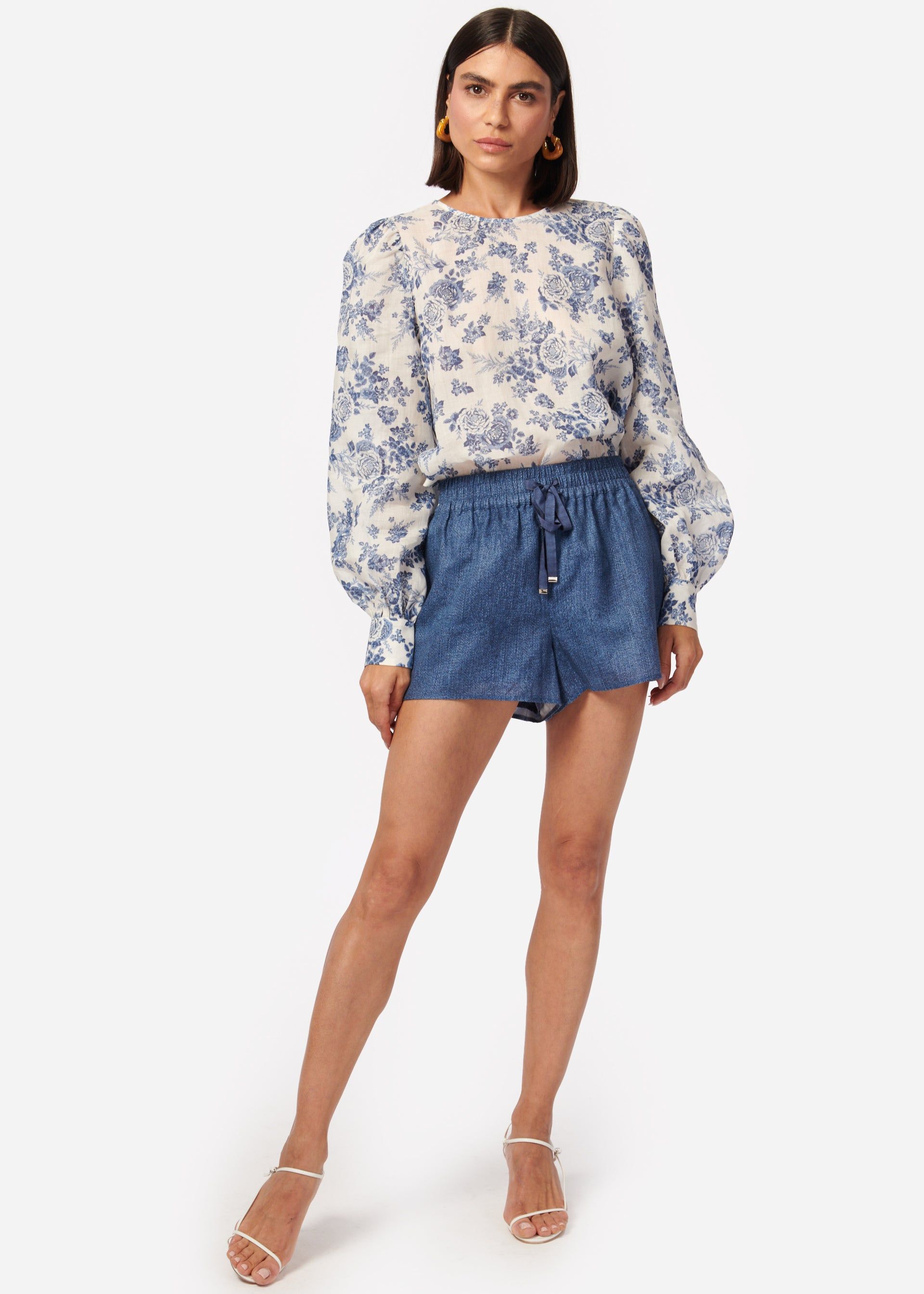 Vivi Top Stonewash Floral sold by Cami NYC product image thumbnail 2