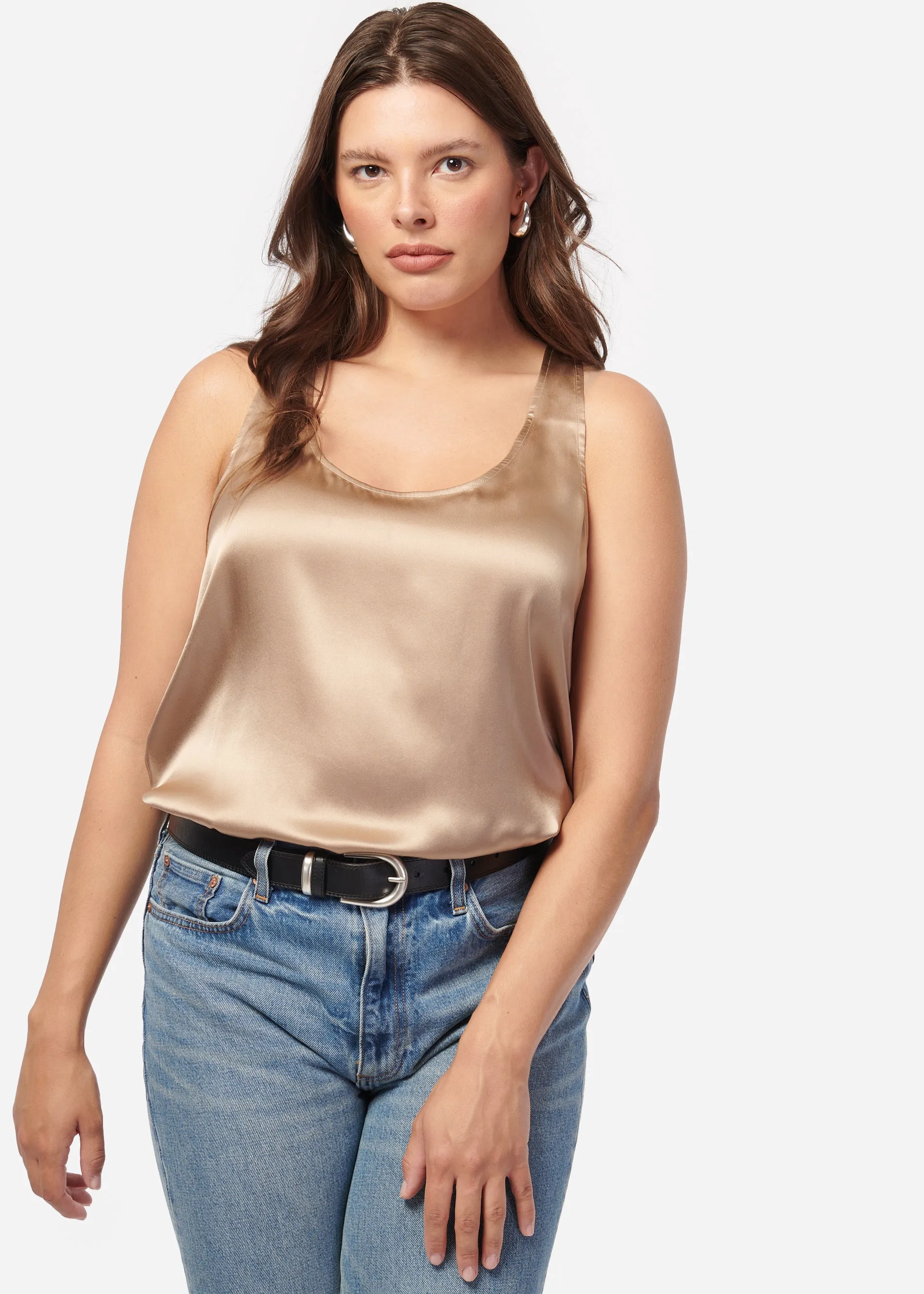 Jane Silk Cami Champagne sold by Cami NYC product image thumbnail 4