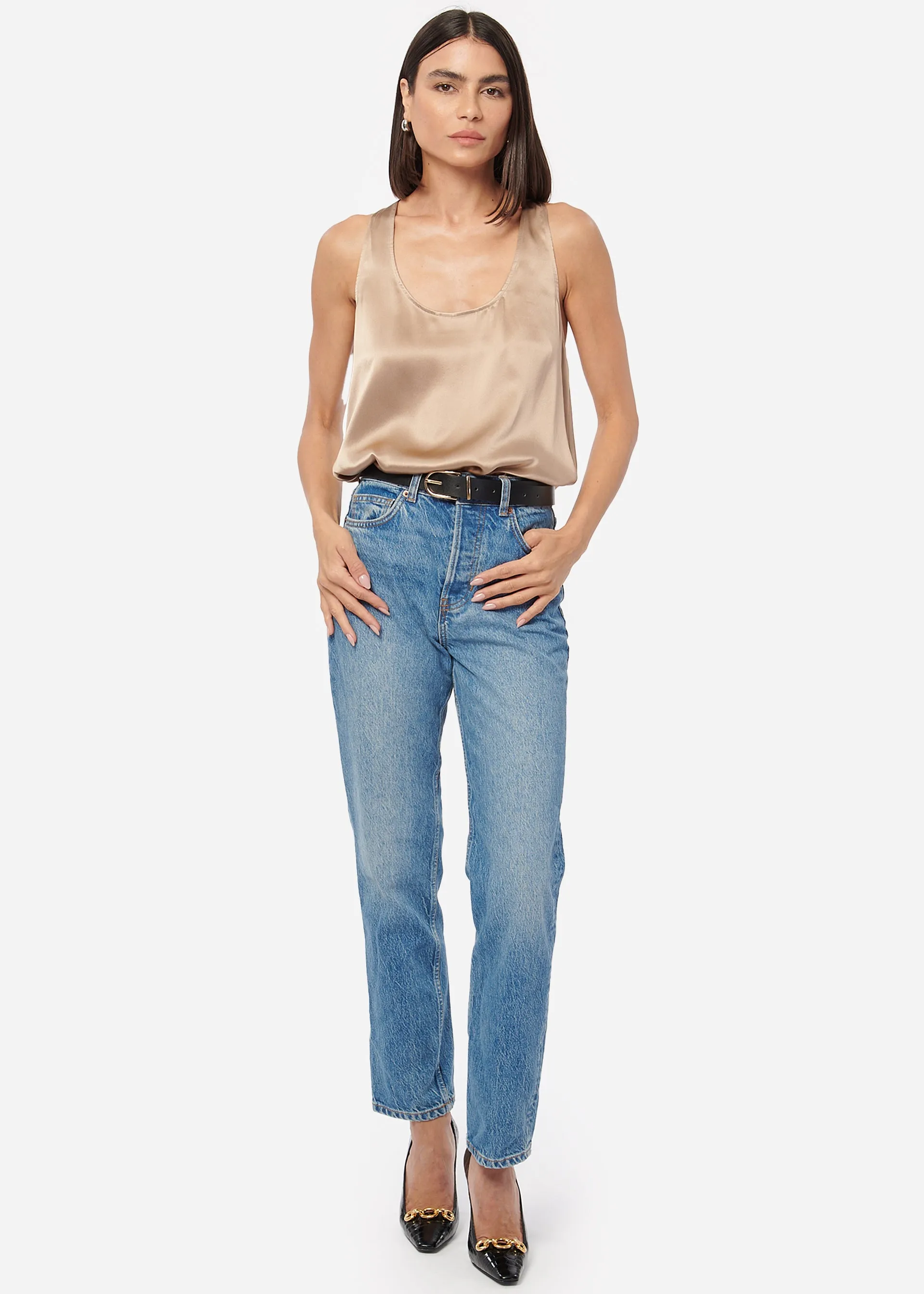 Jane Silk Cami Champagne sold by Cami NYC product image thumbnail 2