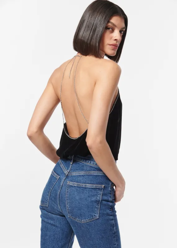 Nashra Velvet Cami Black sold by Cami NYC