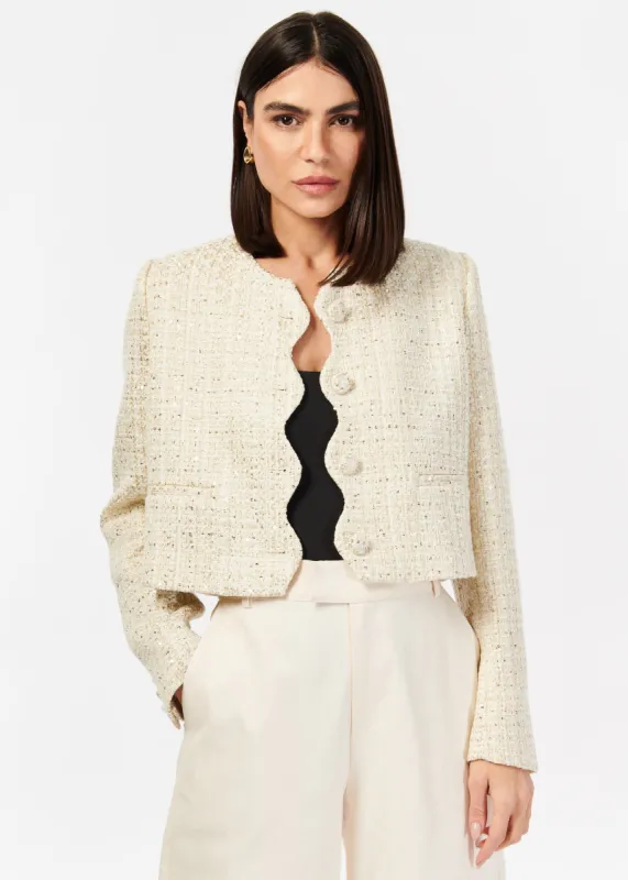 Giselle Tweed Blazer Gold Fleck made by CAMI
