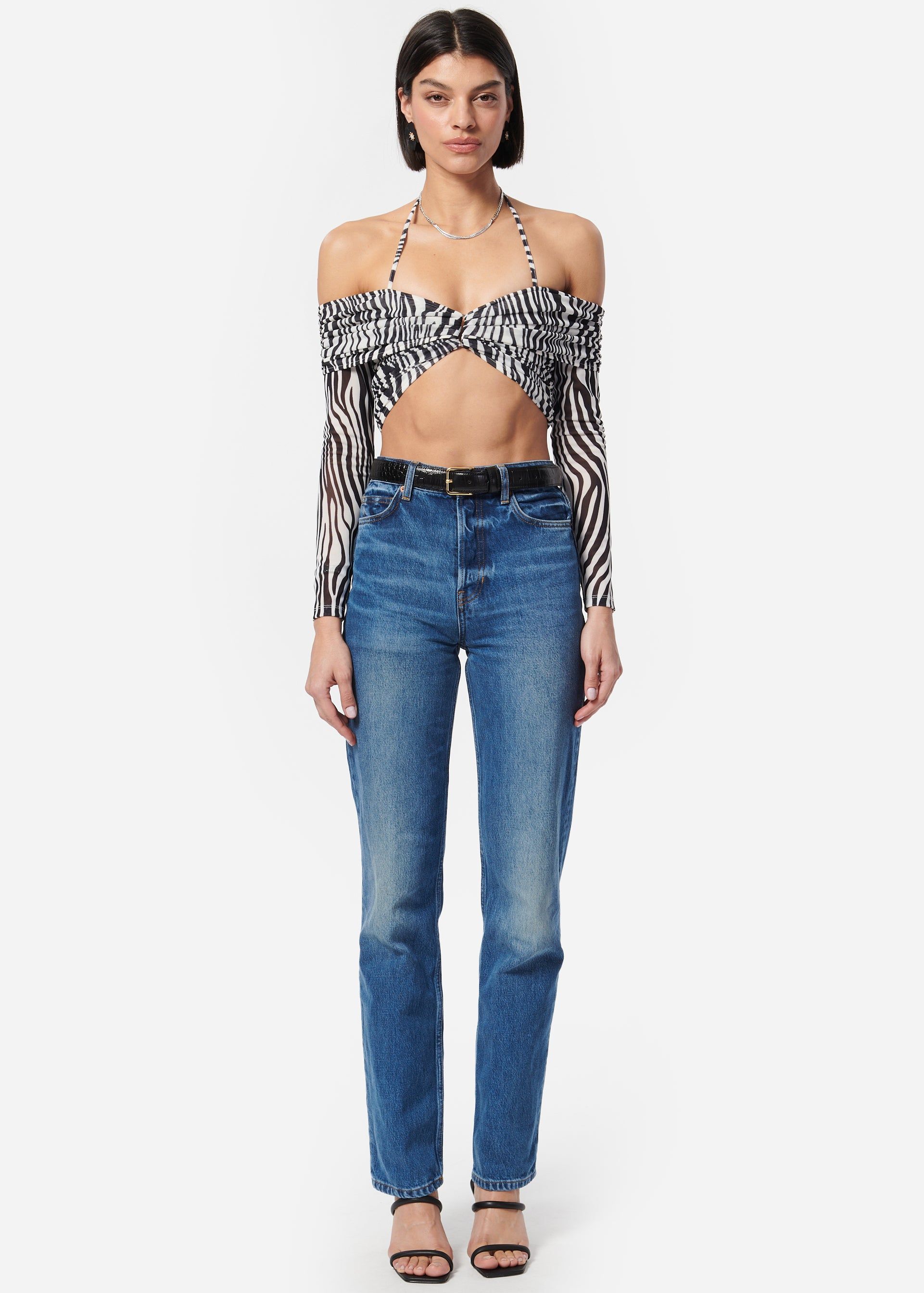 Rosalia Top Zebra Stripe sold by Cami NYC product image thumbnail 2