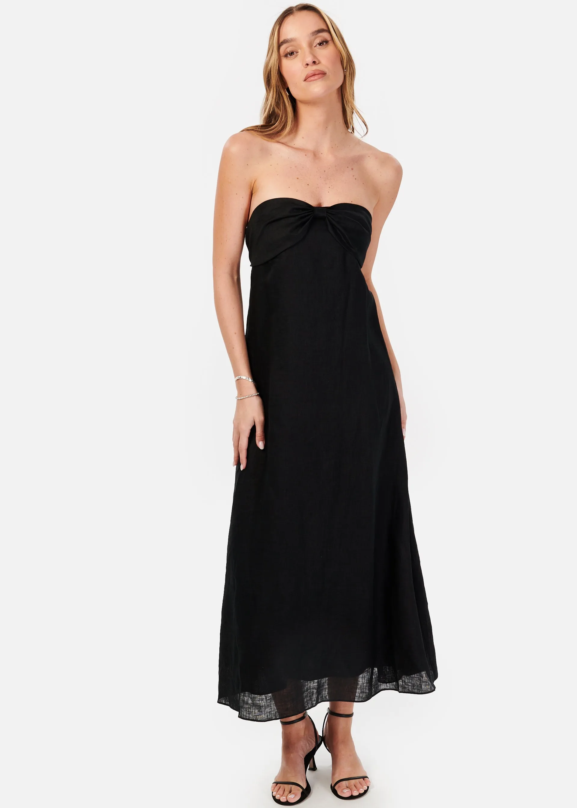 Tilney Linen Dress Black sold by Cami NYC product image thumbnail 3