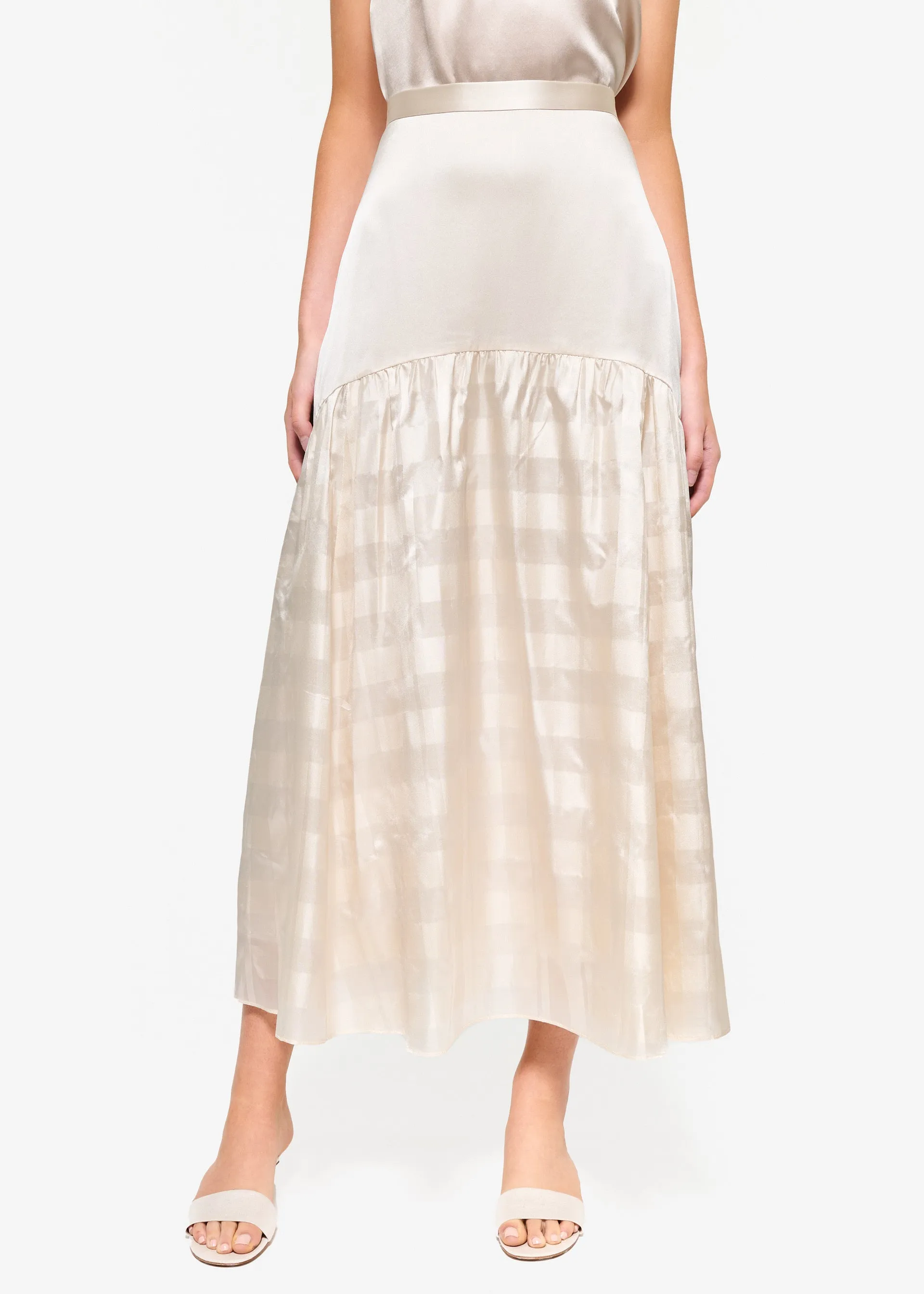 Roxana Skirt Oat sold by Cami NYC
