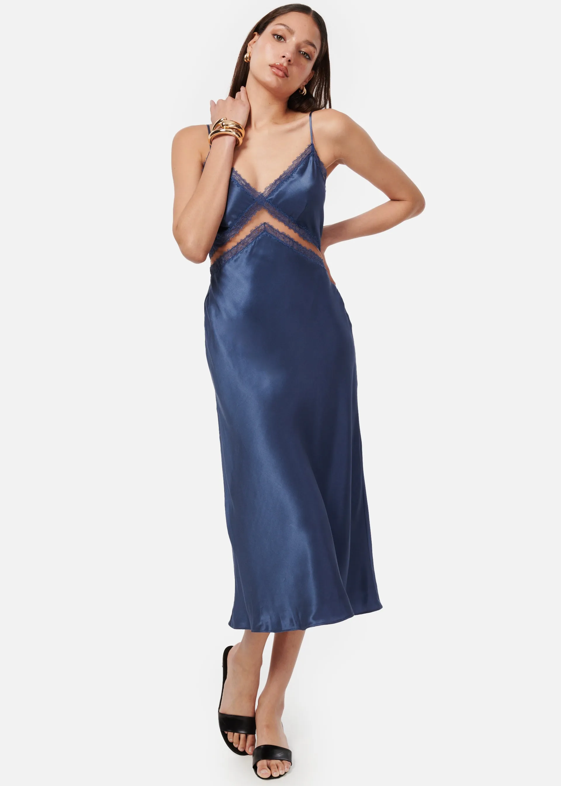 Delfina Dress Stonewash sold by Cami NYC product image thumbnail 4