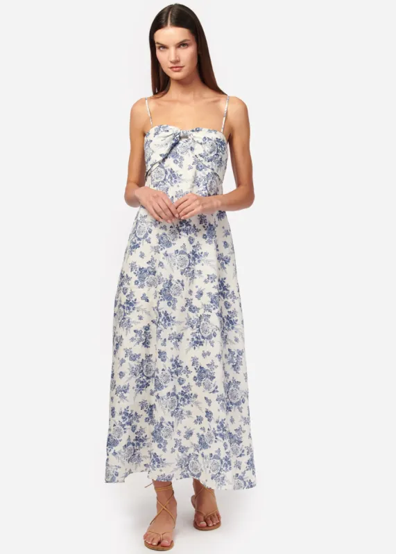 Tilney Linen Dress Stonewash Floral sold by Cami NYC