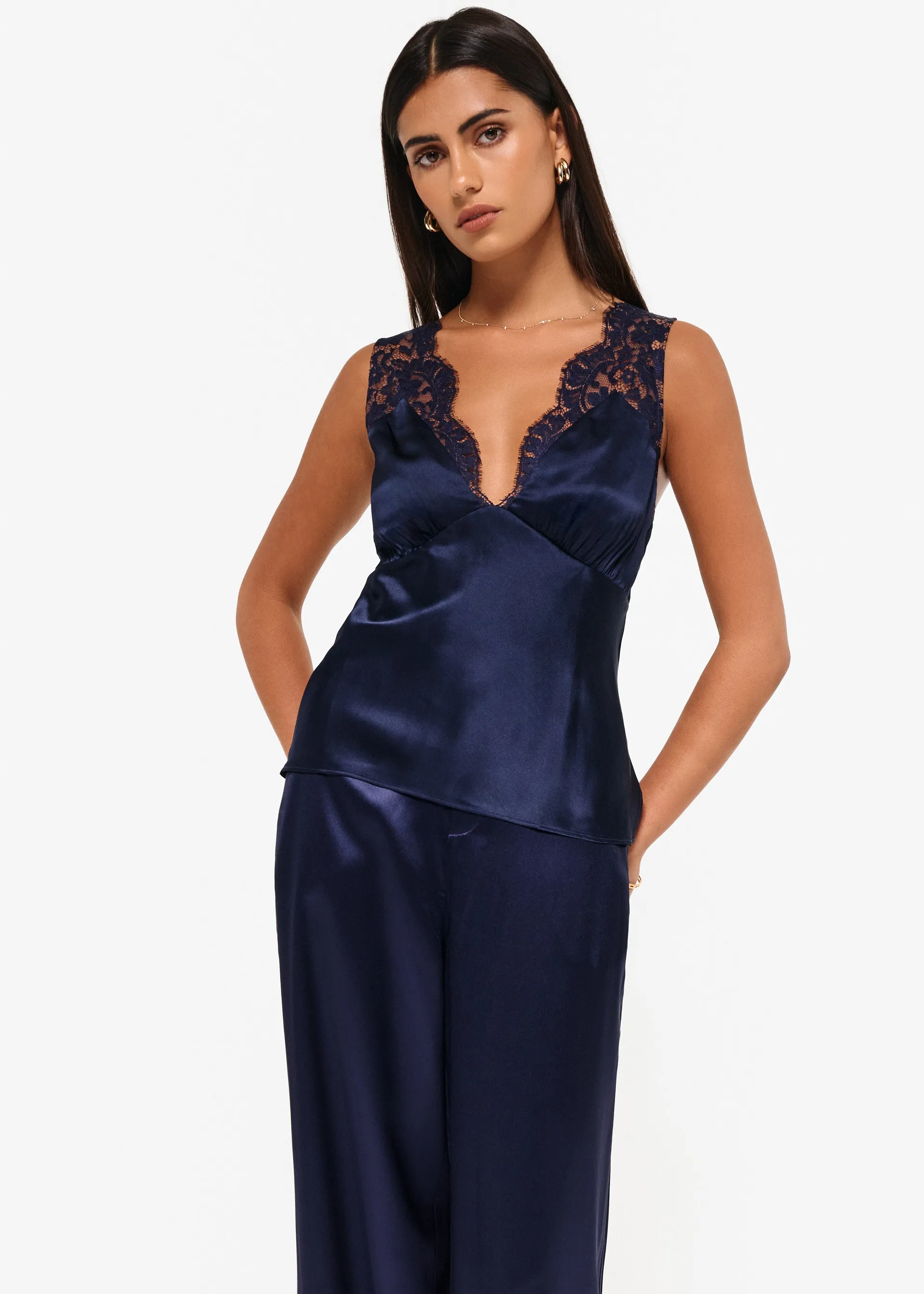 Reza Camisole Navy sold by Cami NYC product image thumbnail 2