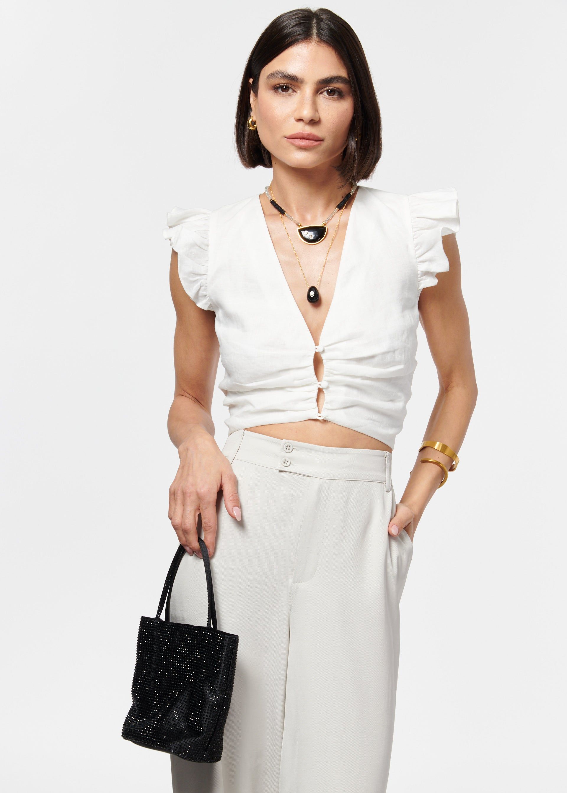 Pilar Top White sold by Cami NYC product image thumbnail 2