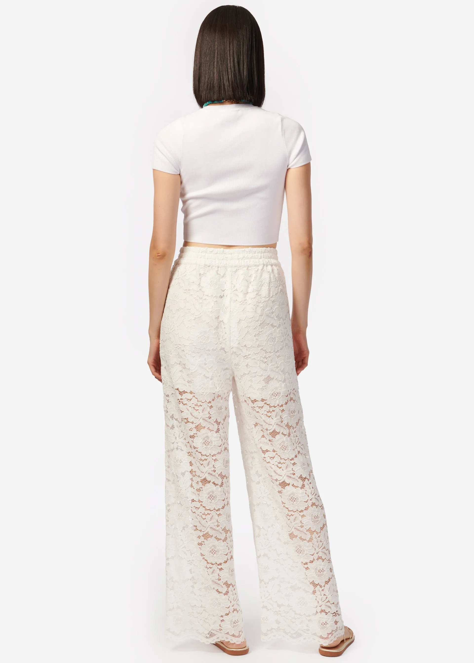Dara Wide Leg Pant White sold by Cami NYC product image thumbnail 5