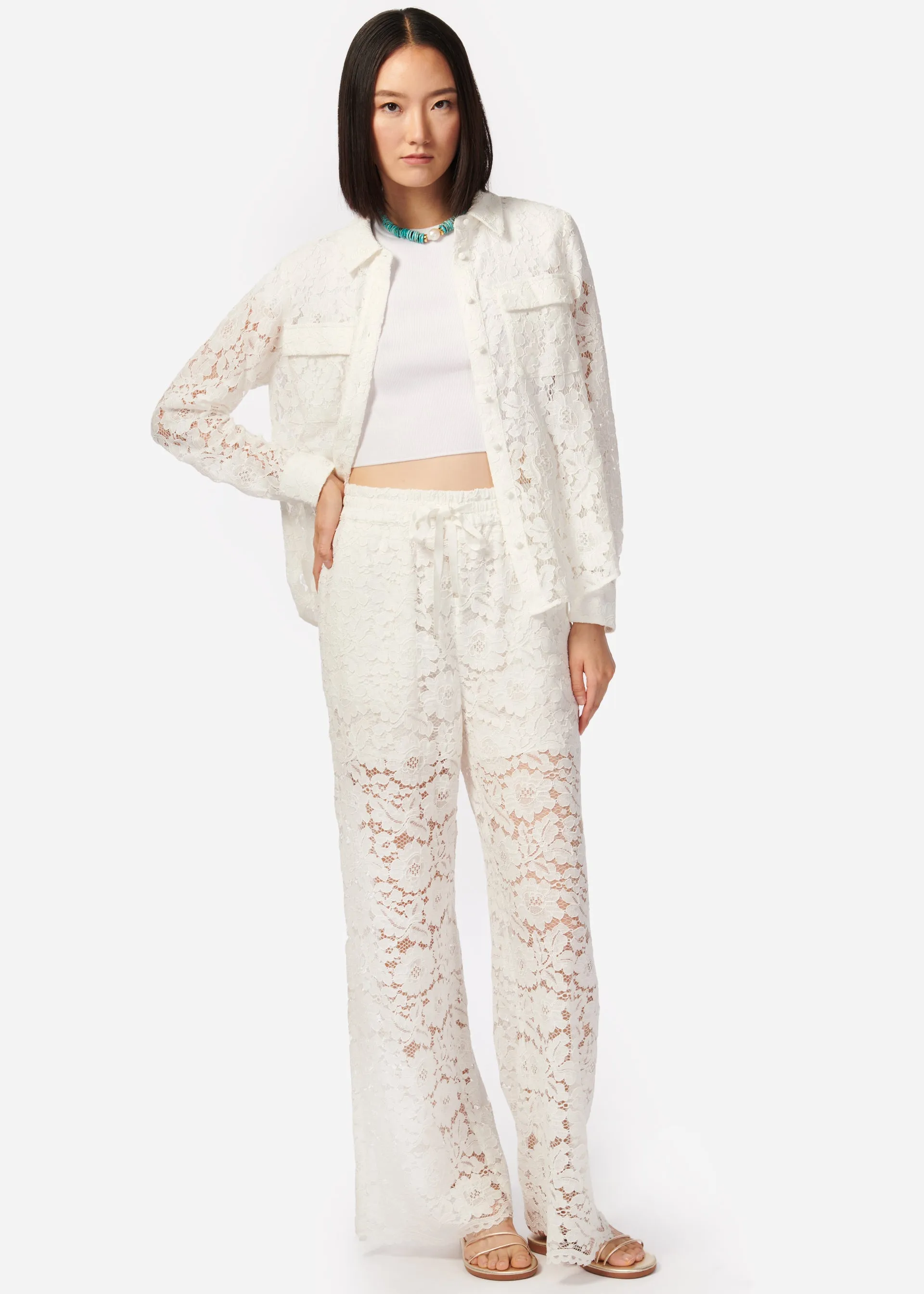 Dara Wide Leg Pant White sold by Cami NYC product image thumbnail 2
