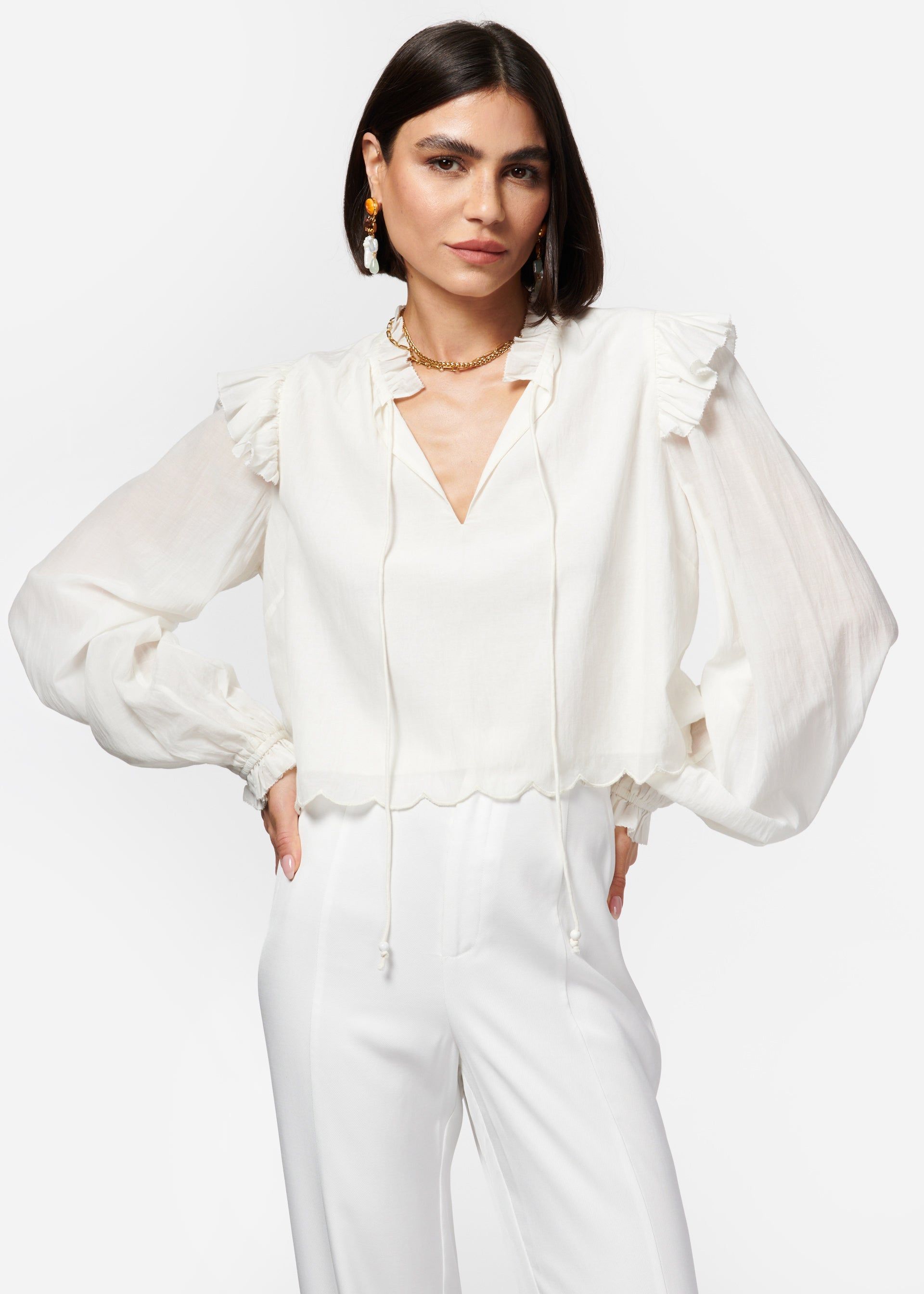 Tiana Top White sold by Cami NYC