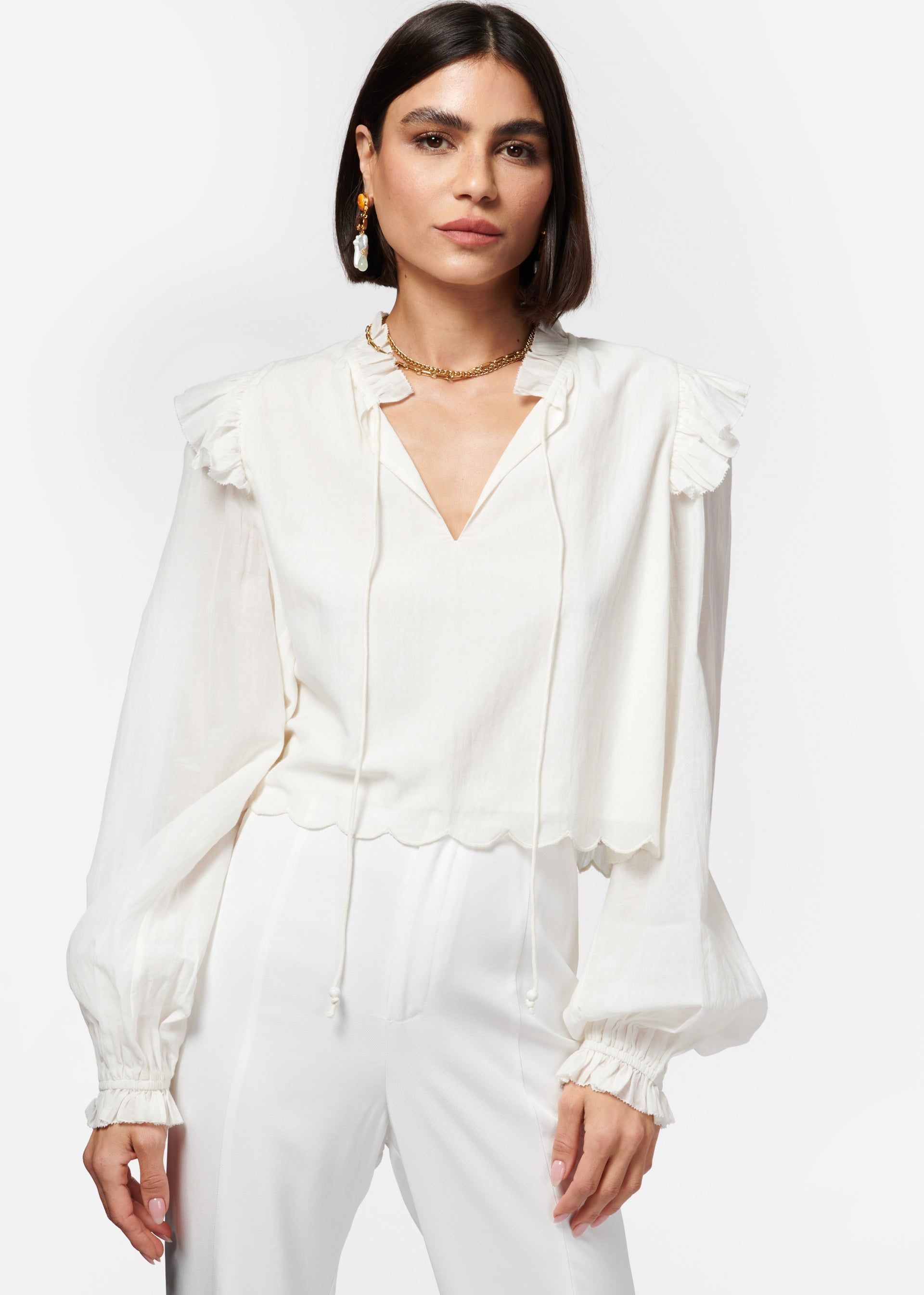 Tiana Top White sold by Cami NYC product image thumbnail 3